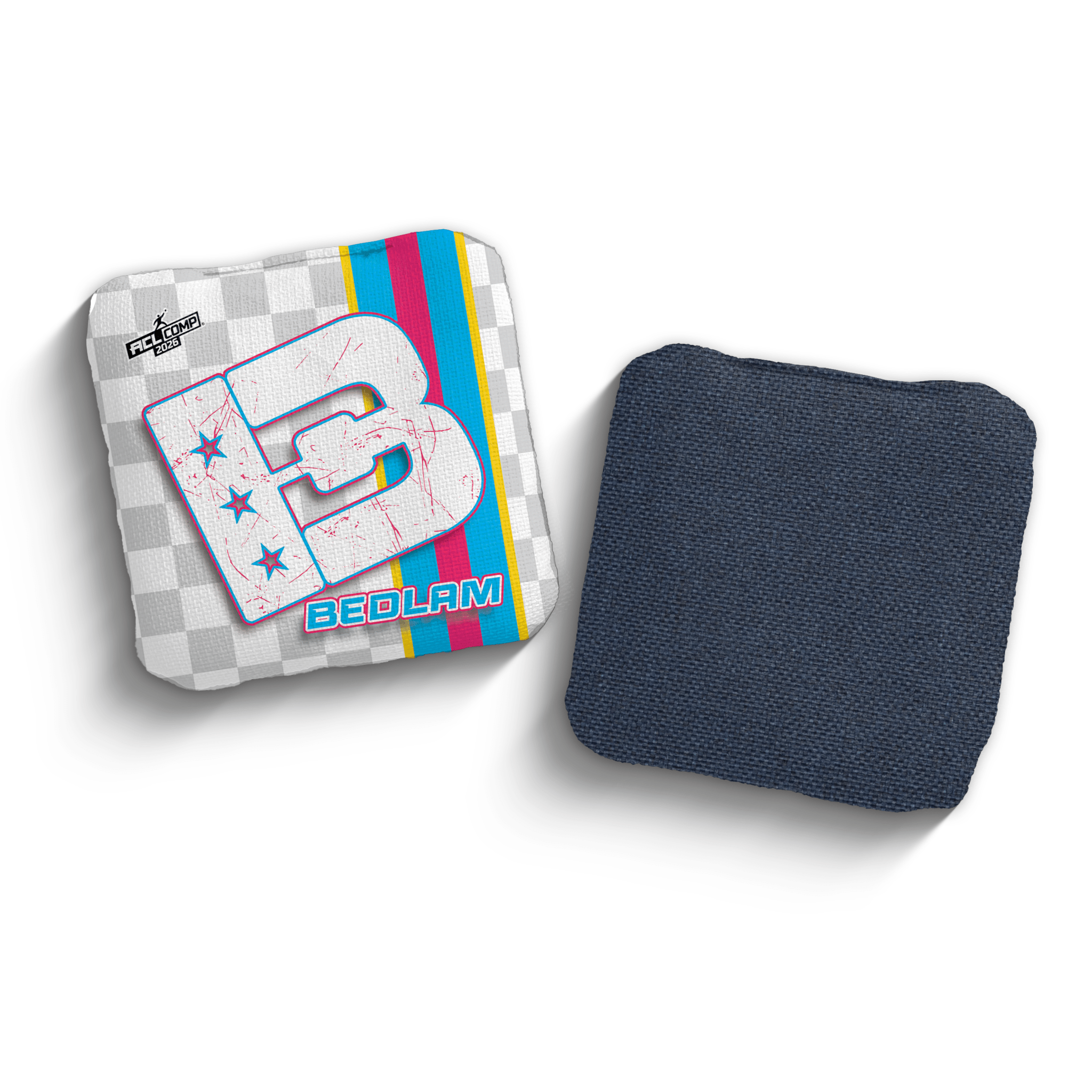 2026 Brotherhood Cornhole Bedlam Checkered Edition ACL Comp Stamped Cornhole Bags - Brotherhood Cornhole