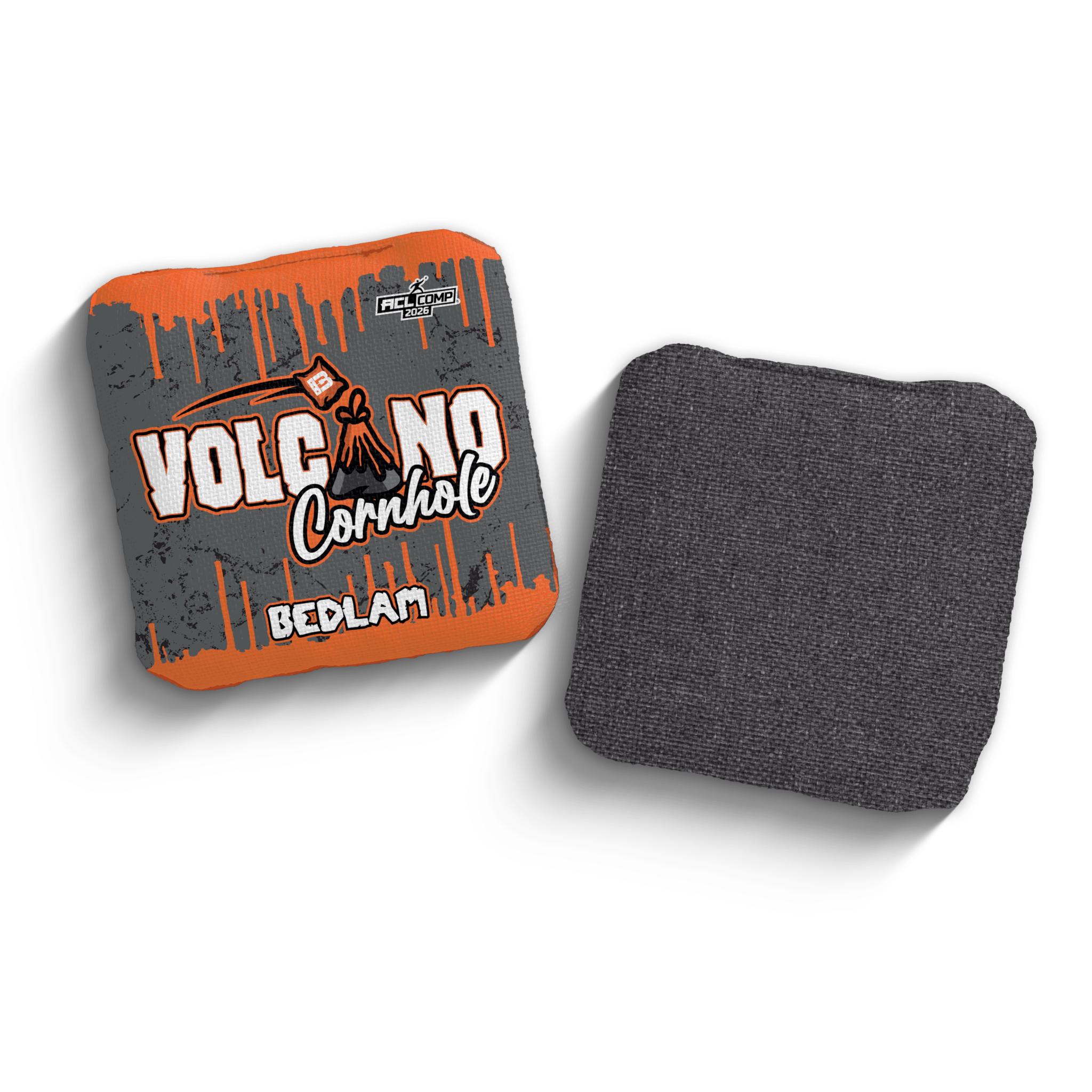 2026 Brotherhood Cornhole Bedlam Volcano Cornhole Collaboration ACL Pro Stamped Cornhole Bags - Brotherhood Cornhole