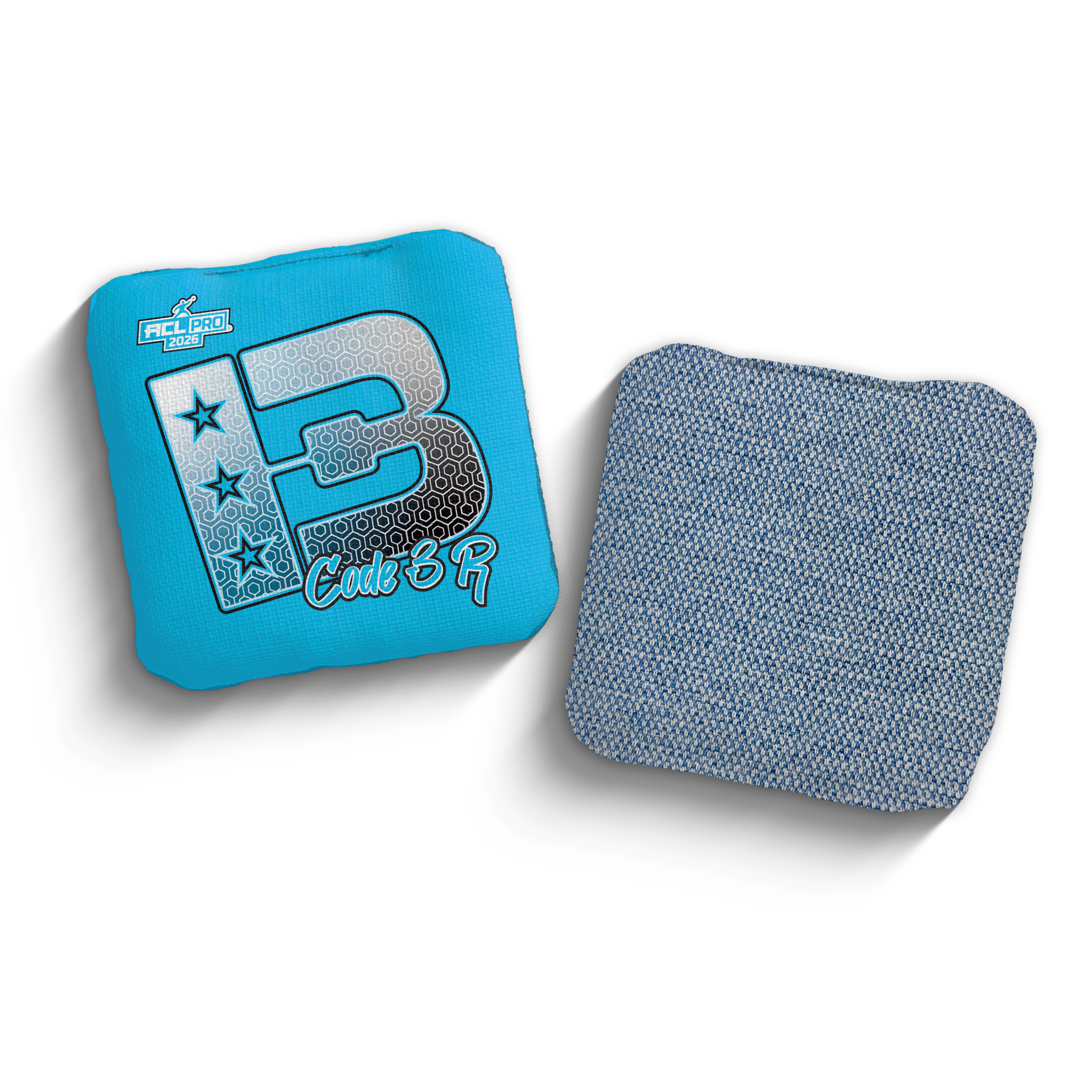 2026 Brotherhood Cornhole Code 3 Blue Hex Edition ACL Pro Stamped Cornhole Bags - Brotherhood Cornhole
