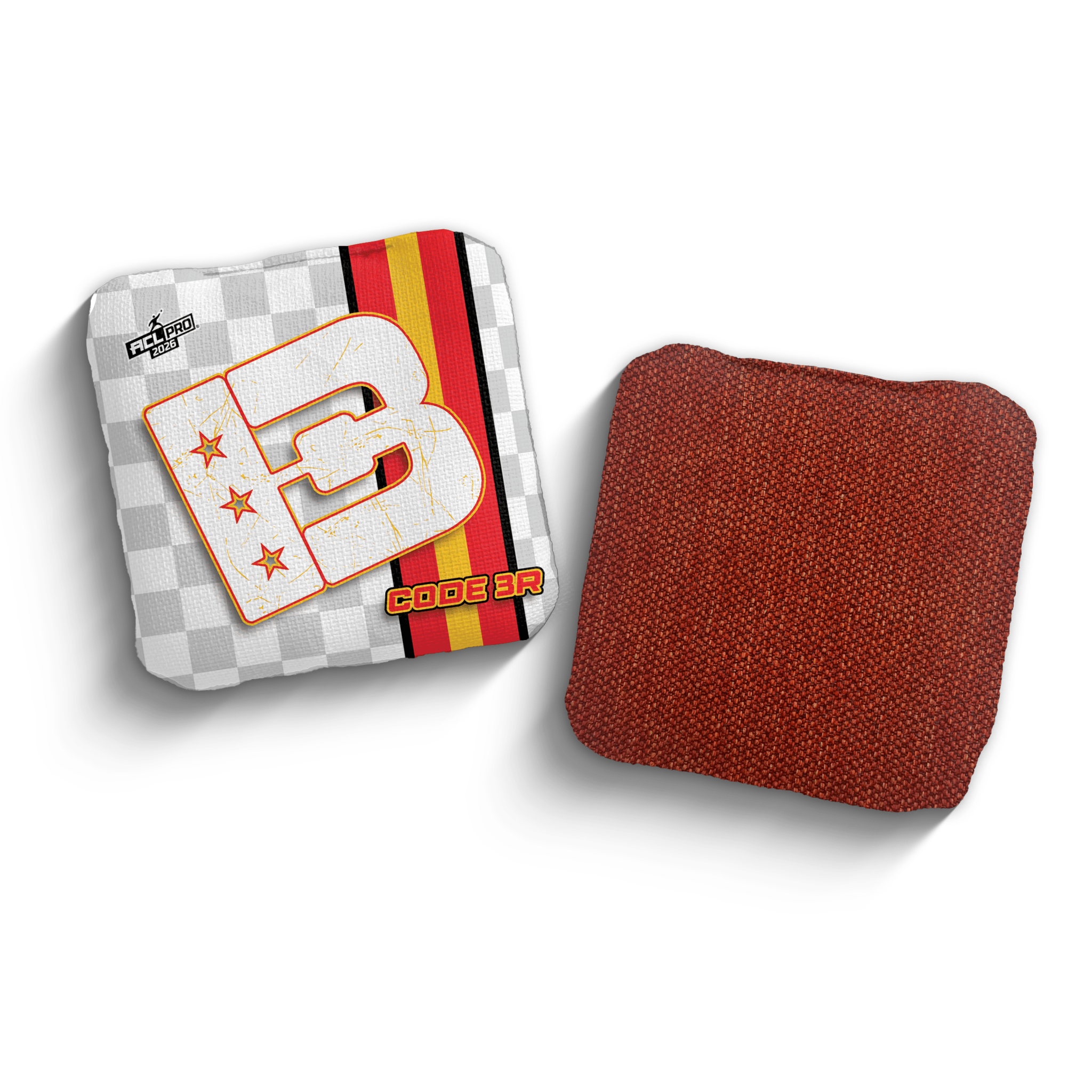 2026 Brotherhood Cornhole Code 3 Checkered Edition ACL Pro Stamped Cornhole Bags - Brotherhood Cornhole
