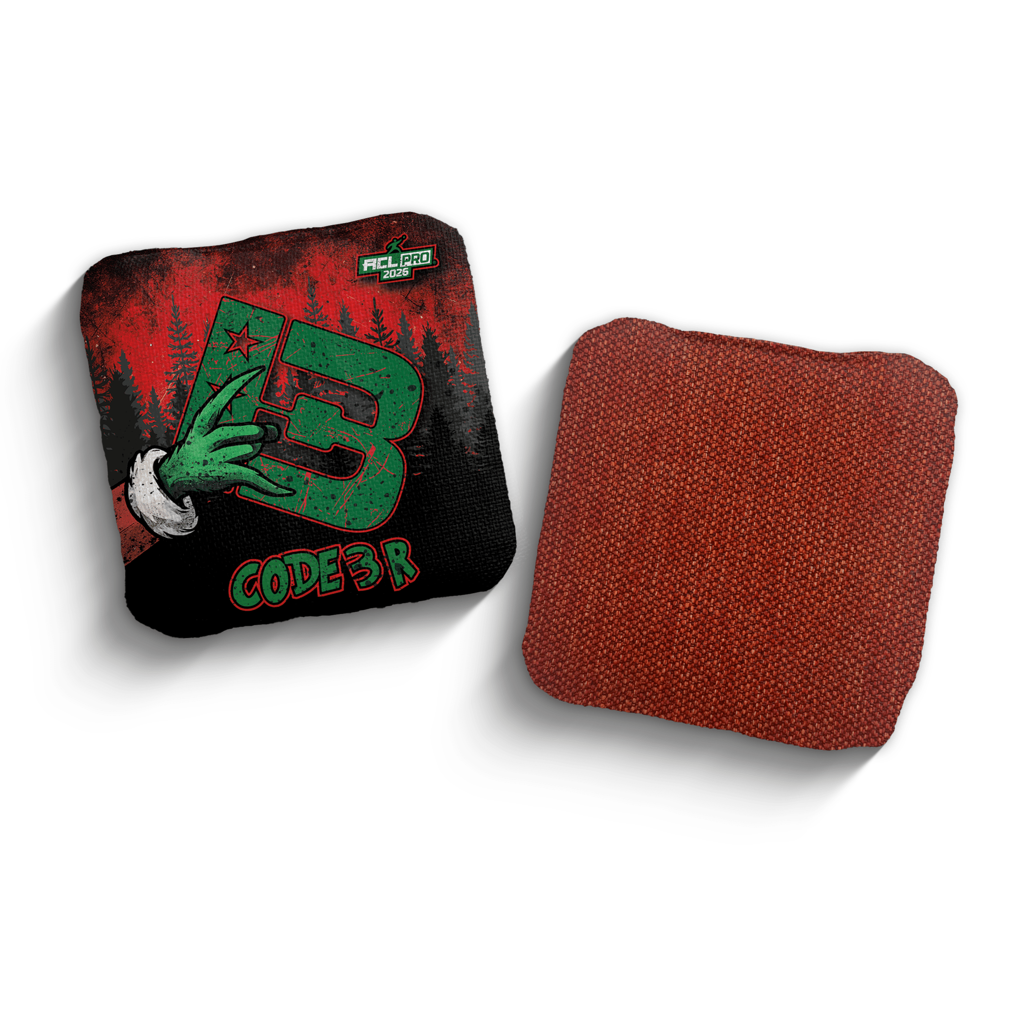 2026 Brotherhood Cornhole Code 3 Christmas Edition ACL Pro Stamped Cornhole Bags - Brotherhood Cornhole
