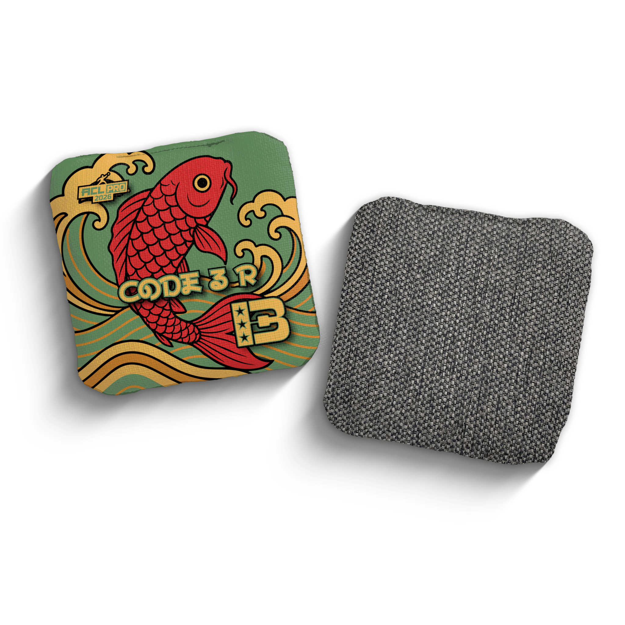2026 Brotherhood Cornhole Code 3 Koi Fish Edition ACL Pro Stamped Cornhole Bags - Brotherhood Cornhole