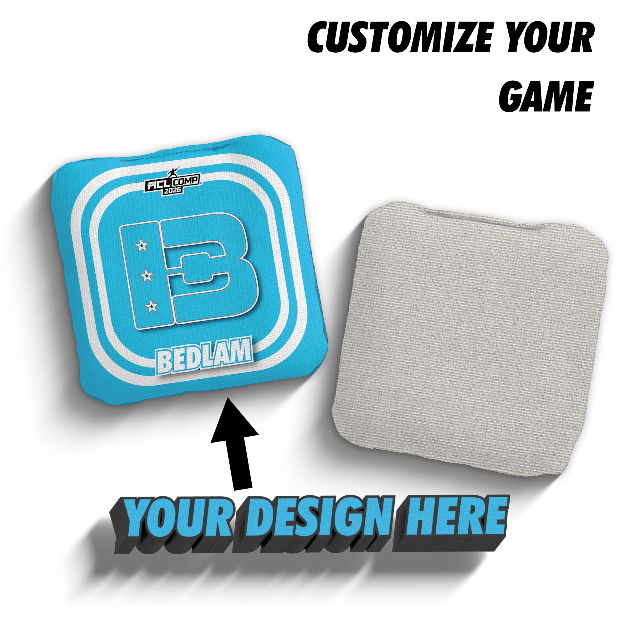 2026 Brotherhood Cornhole Custom Bedlam ACL Comp Stamped Cornhole Bags - Brotherhood Cornhole