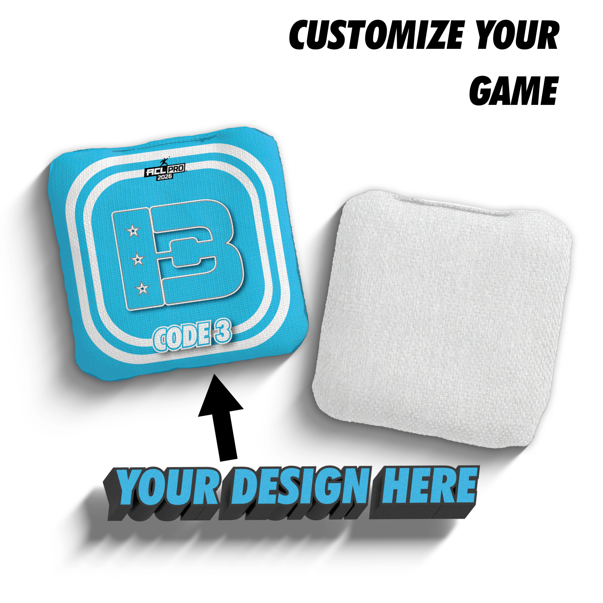 2026 Brotherhood Cornhole Custom Code 3 ACL Pro Stamped Cornhole Bags - Brotherhood Cornhole