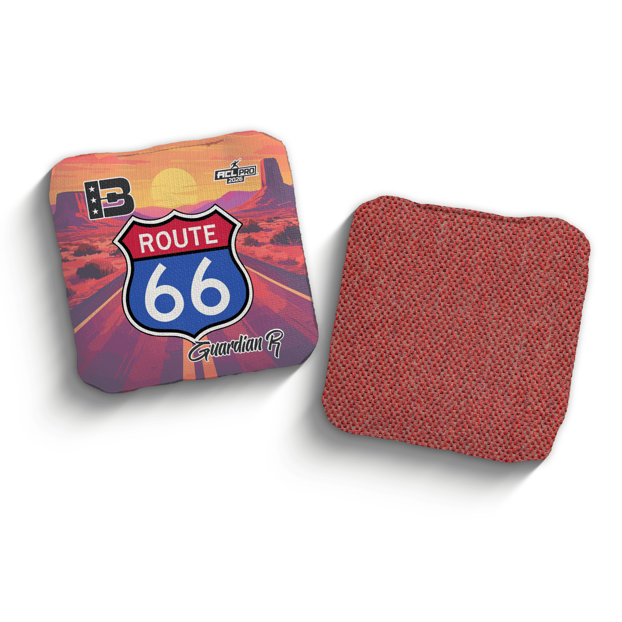 2026 Brotherhood Cornhole Guardian Route 66 Collaboration ACL Pro Stamped Cornhole Bags - Brotherhood Cornhole