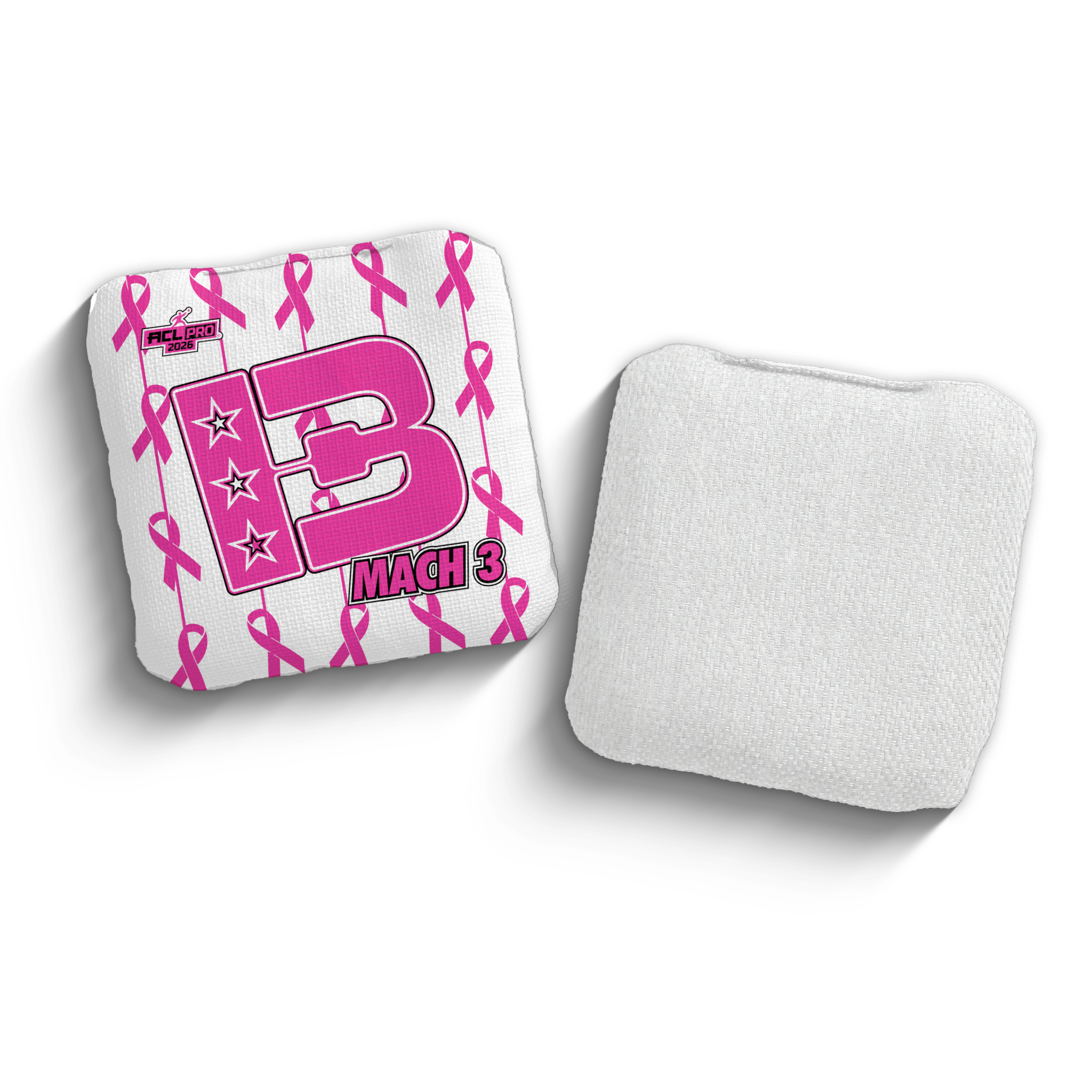 2026 Brotherhood Cornhole Mach 3 Breast Cancer Awareness TV Edition ACL Pro Stamped Cornhole Bags - Brotherhood Cornhole