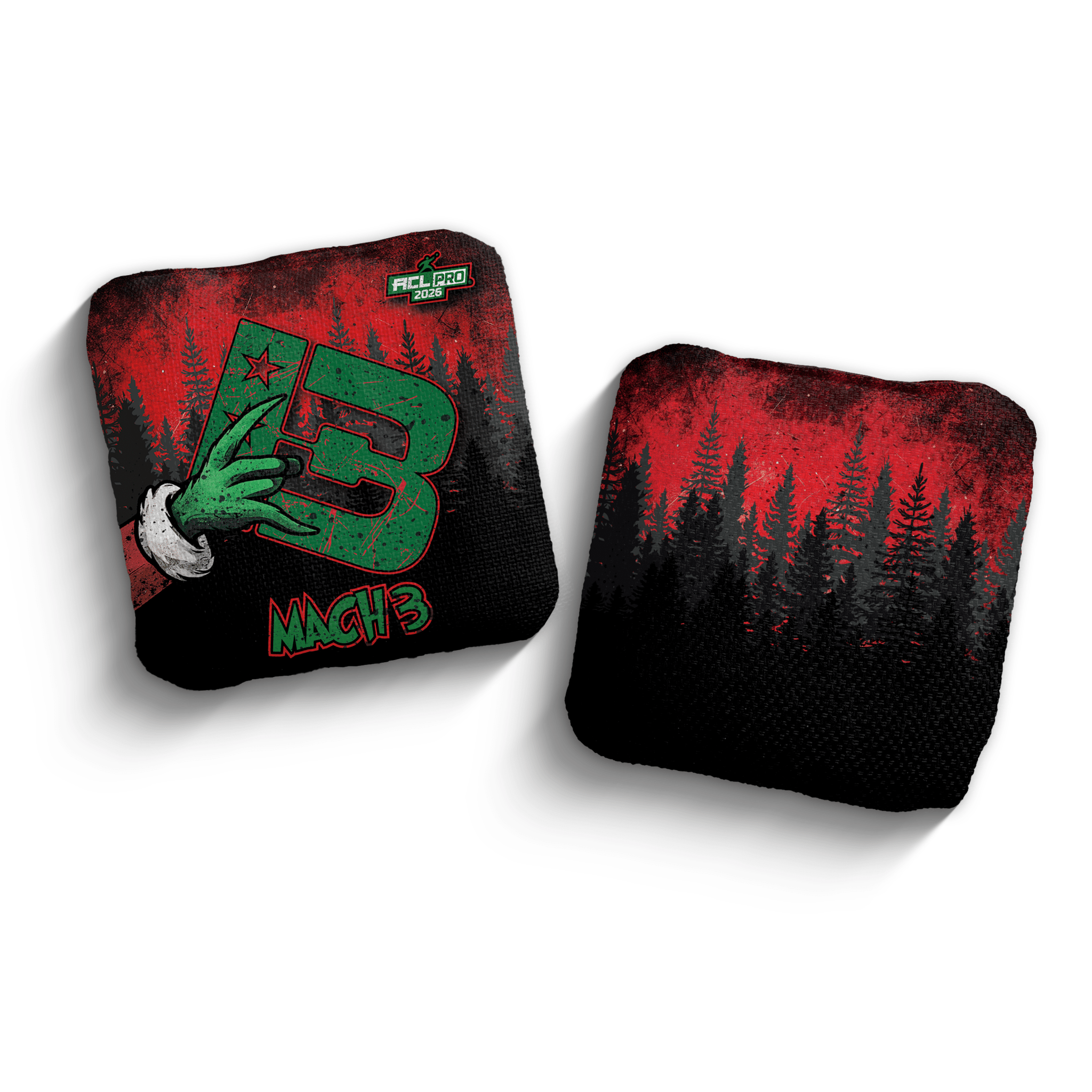 2026 Brotherhood Cornhole Mach 3 Christmas Edition ACL Pro Stamped Cornhole Bags - Brotherhood Cornhole