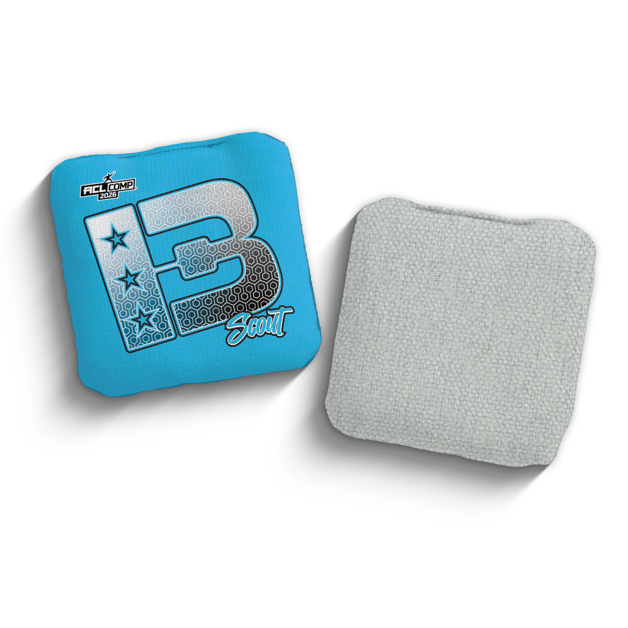 2026 Brotherhood Cornhole Scout Blue Hex Edition ACL Comp Stamped Cornhole Bags - Brotherhood Cornhole