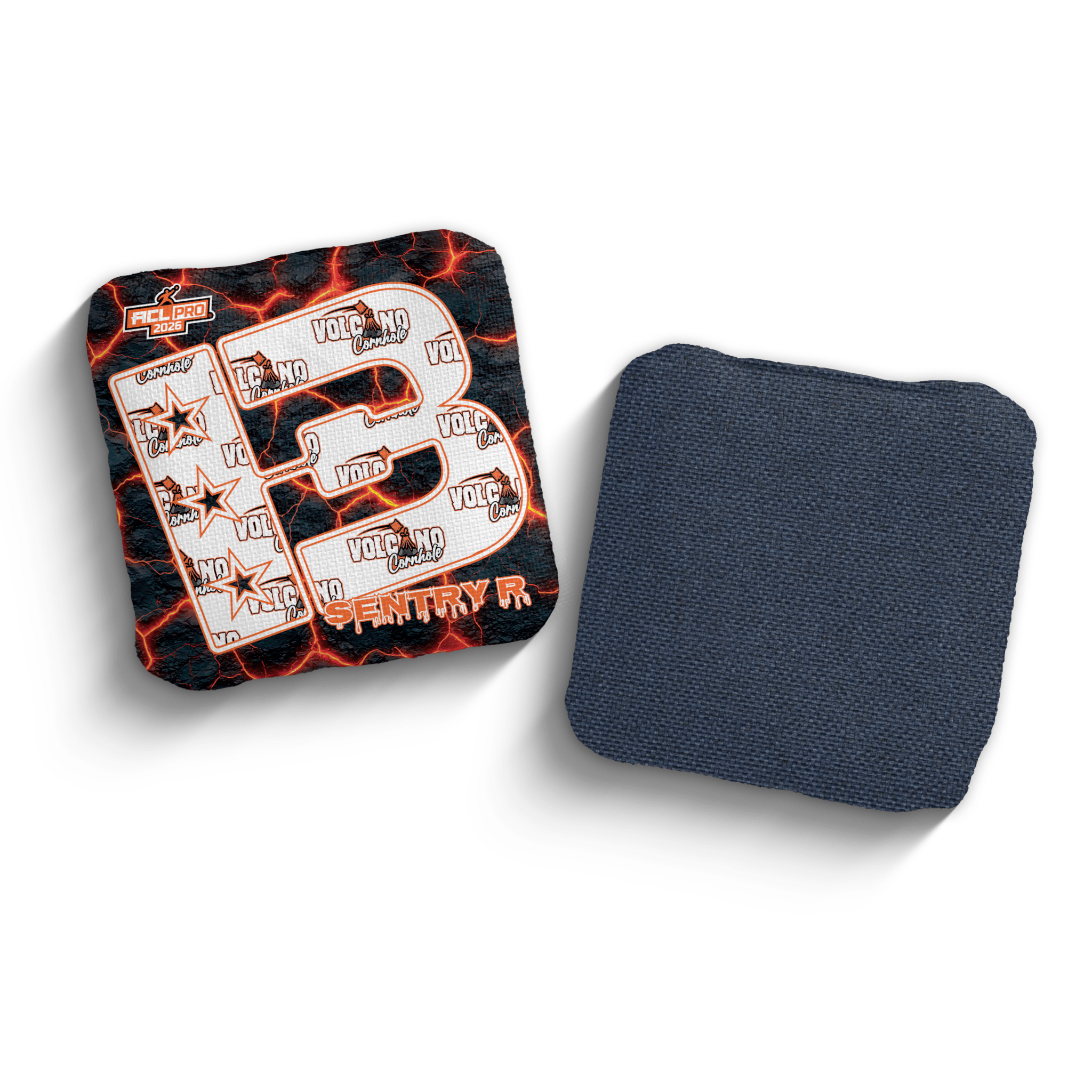 2026 Brotherhood Cornhole Sentry Volcano Cornhole Collaboration ACL Pro Stamped Cornhole Bags - Brotherhood Cornhole