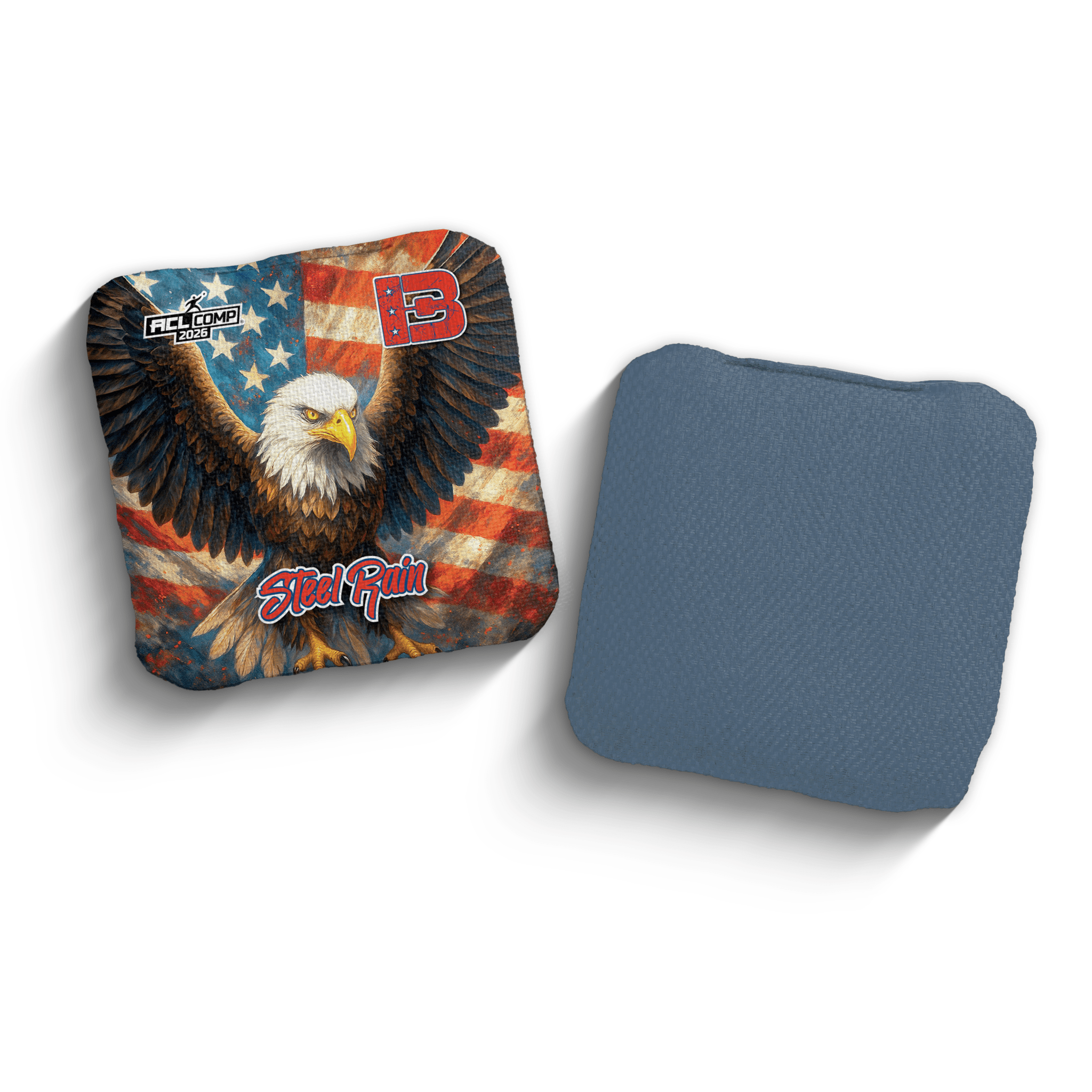 2026 Brotherhood Cornhole Steel Rain American Eagle Edition ACL Comp Stamped Cornhole Bags - Brotherhood Cornhole