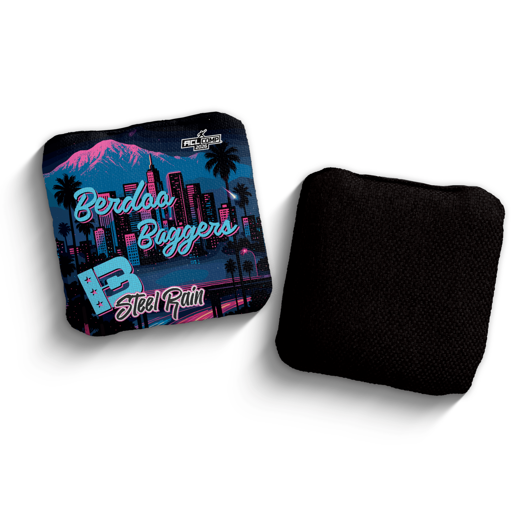 2026 Brotherhood Cornhole Steel Rain Berdoo Baggers Collaboration ACL Pro Stamped Cornhole Bags - Brotherhood Cornhole
