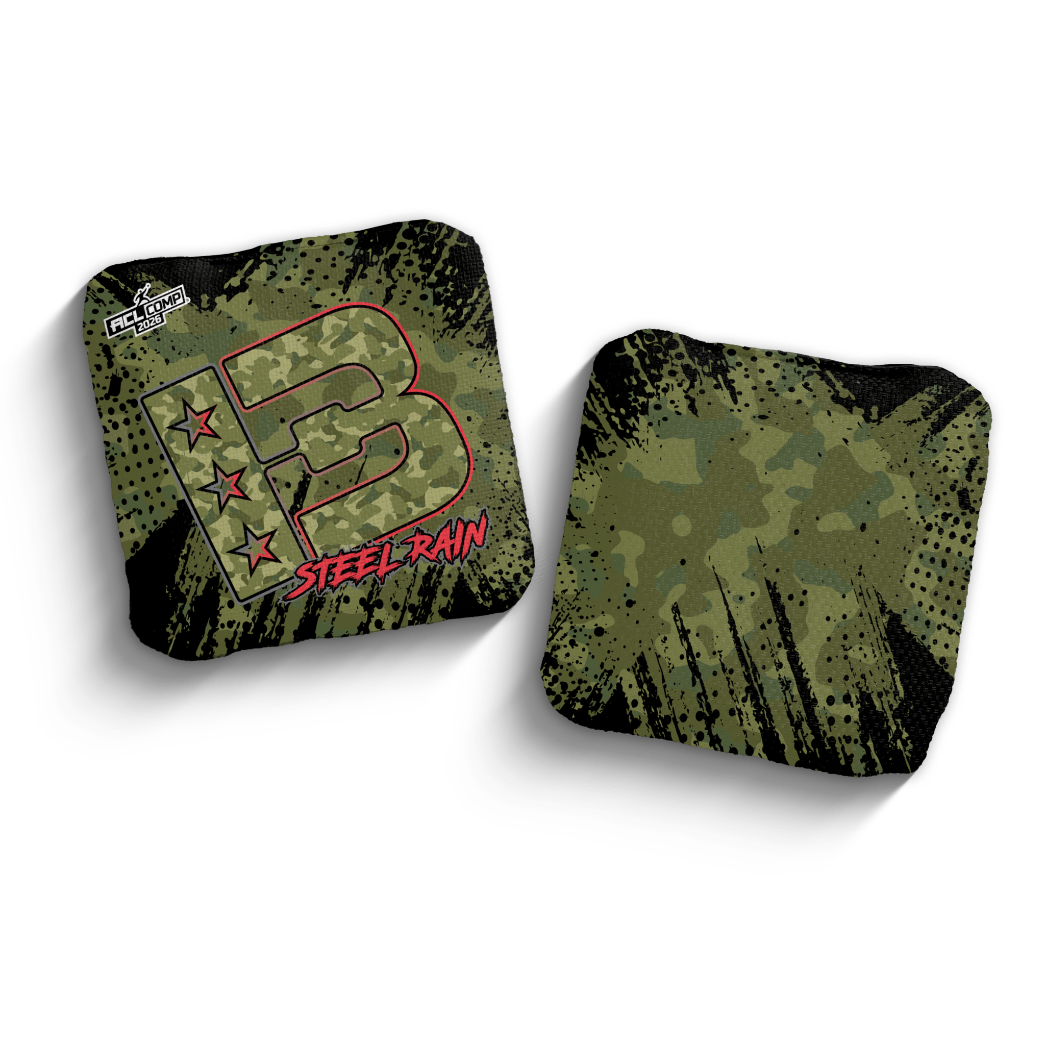 2026 Brotherhood Cornhole Steel Rain Camo Edition ACL Pro Stamped Cornhole Bags - Brotherhood Cornhole