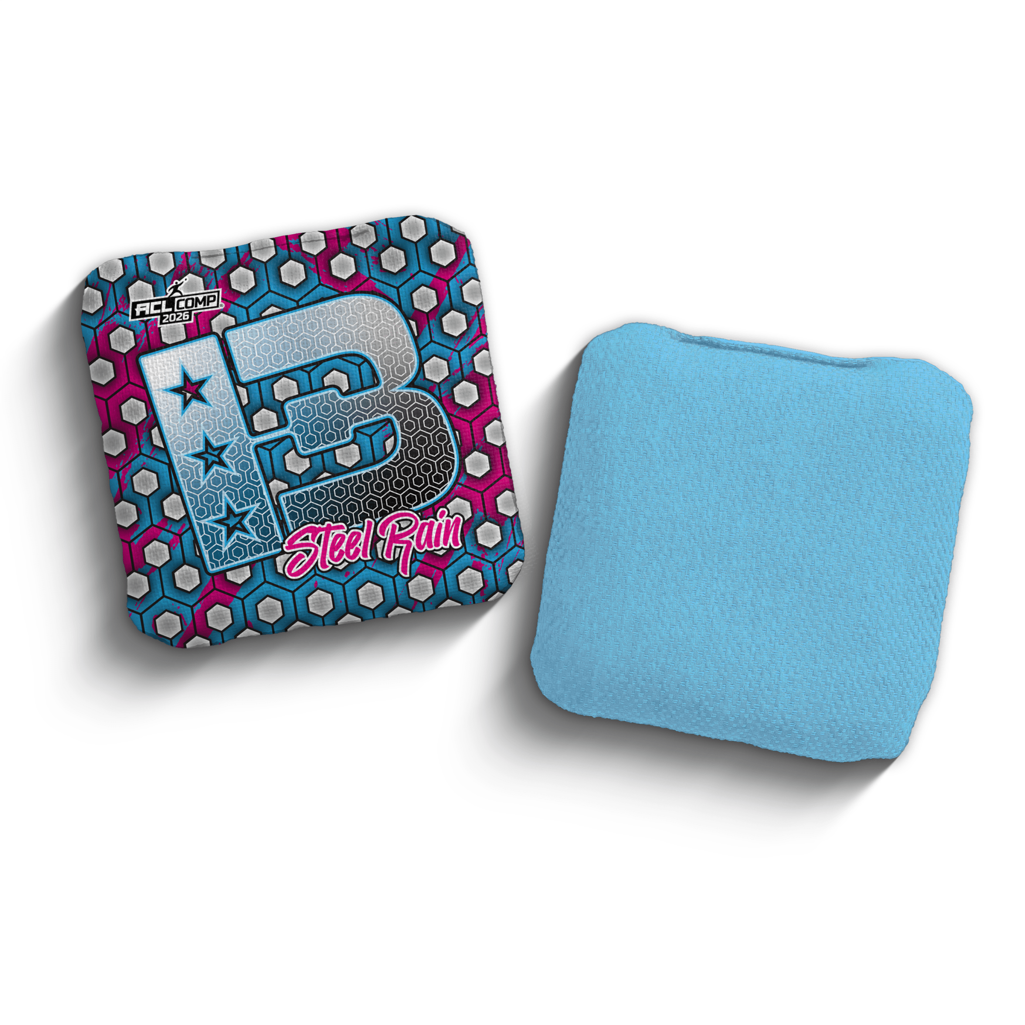 2026 Brotherhood Cornhole Steel Rain Hex Edition ACL Comp Stamped Cornhole Bags - Brotherhood Cornhole