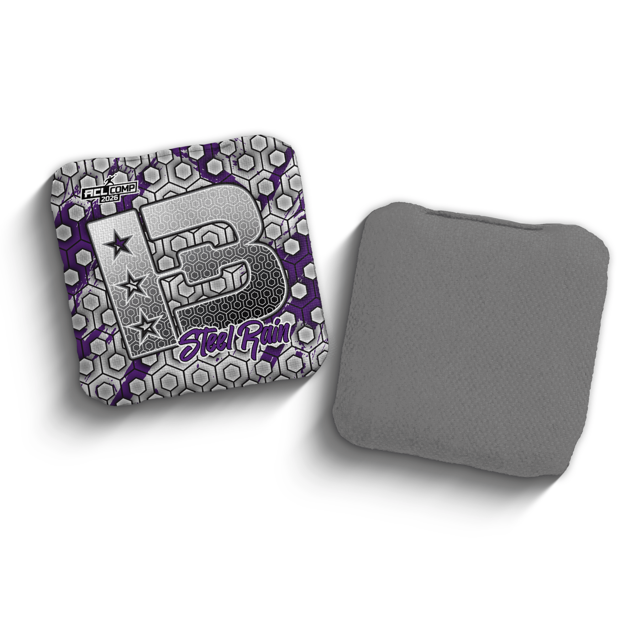 2026 Brotherhood Cornhole Steel Rain Hex Edition ACL Comp Stamped Cornhole Bags - Brotherhood Cornhole