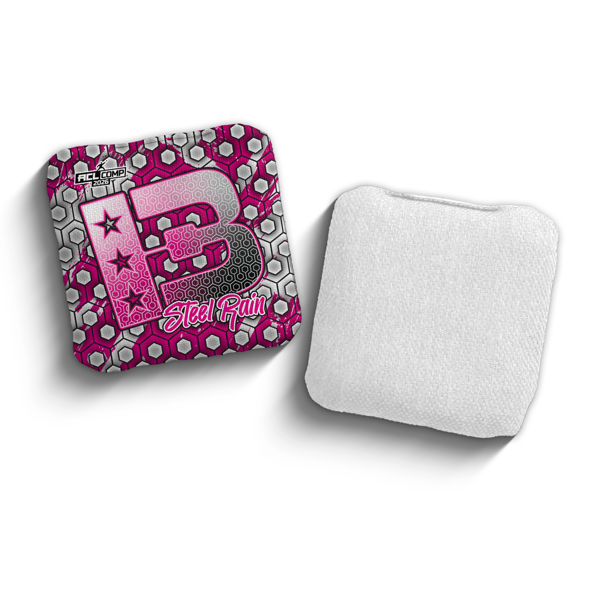 2026 Brotherhood Cornhole Steel Rain Hex Edition ACL Comp Stamped Cornhole Bags - Brotherhood Cornhole
