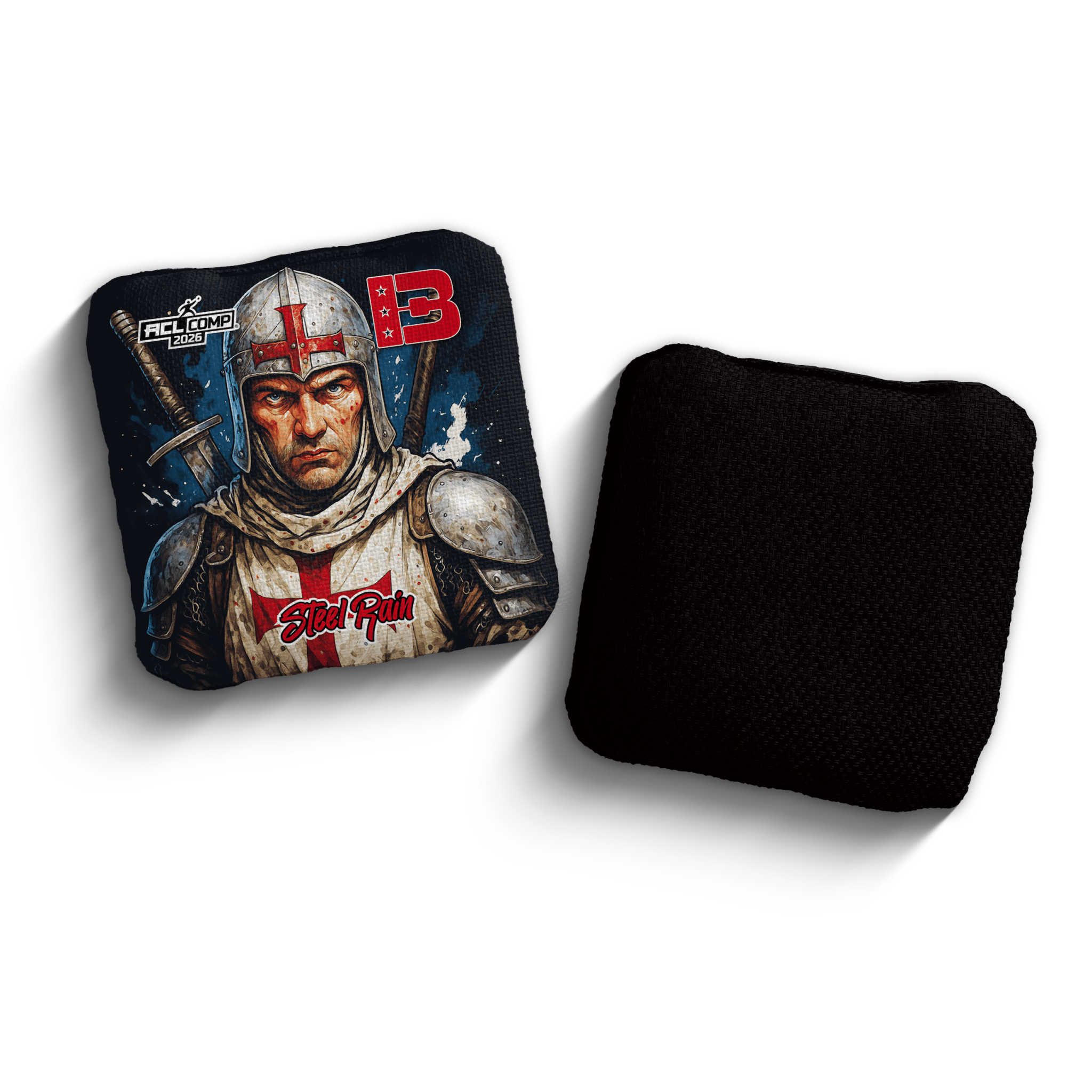 2026 Brotherhood Cornhole Steel Rain Knight Edition ACL Comp Stamped Cornhole Bags - Brotherhood Cornhole