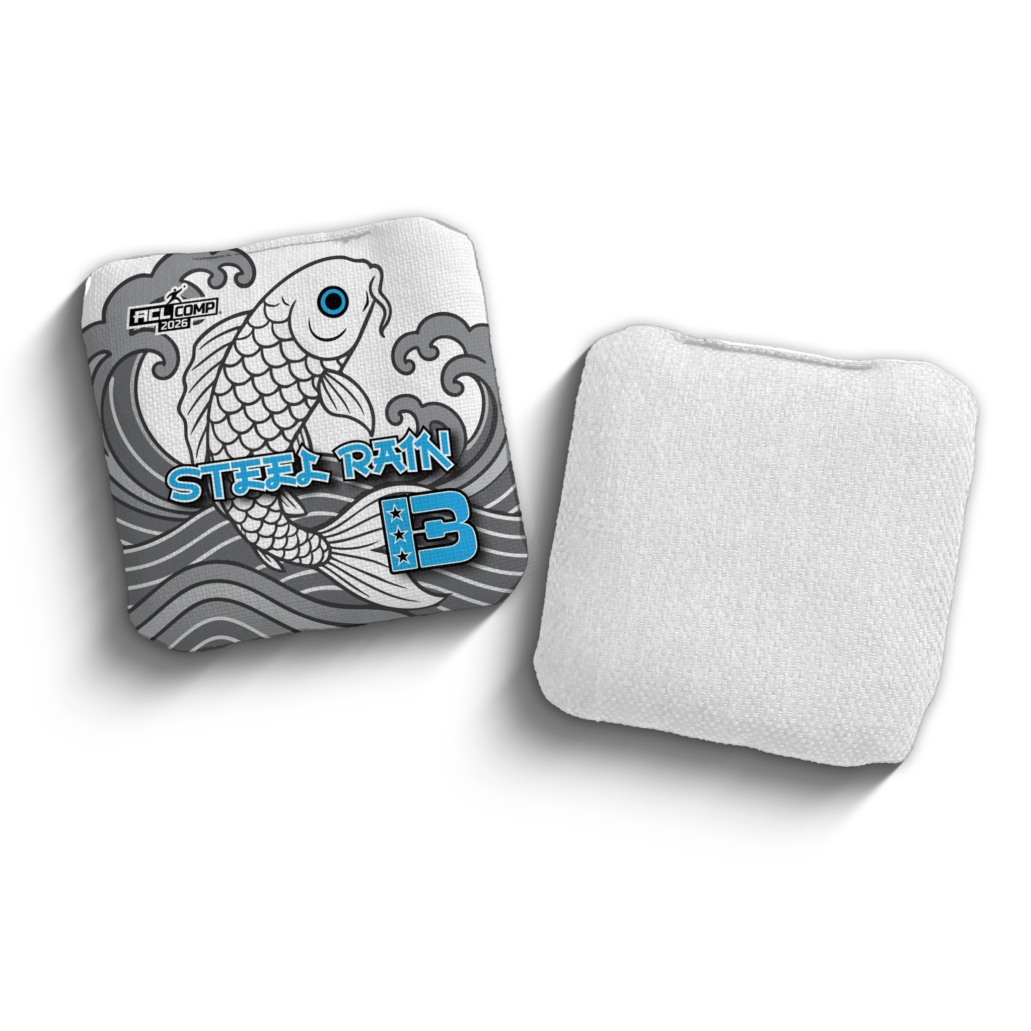 2026 Brotherhood Cornhole Steel Rain Koi Fish Edition ACL Pro Stamped Cornhole Bags - Brotherhood Cornhole