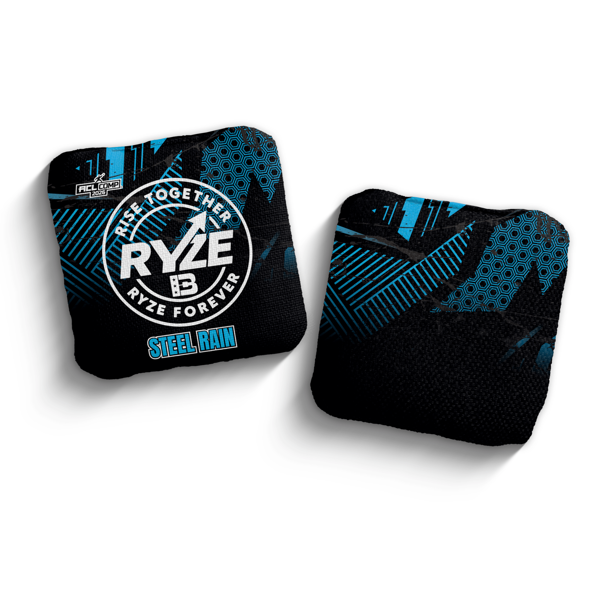 2026 Brotherhood Cornhole Steel Rain Ryze Cornhole Collaboration ACL Pro Stamped Cornhole Bags - Brotherhood Cornhole