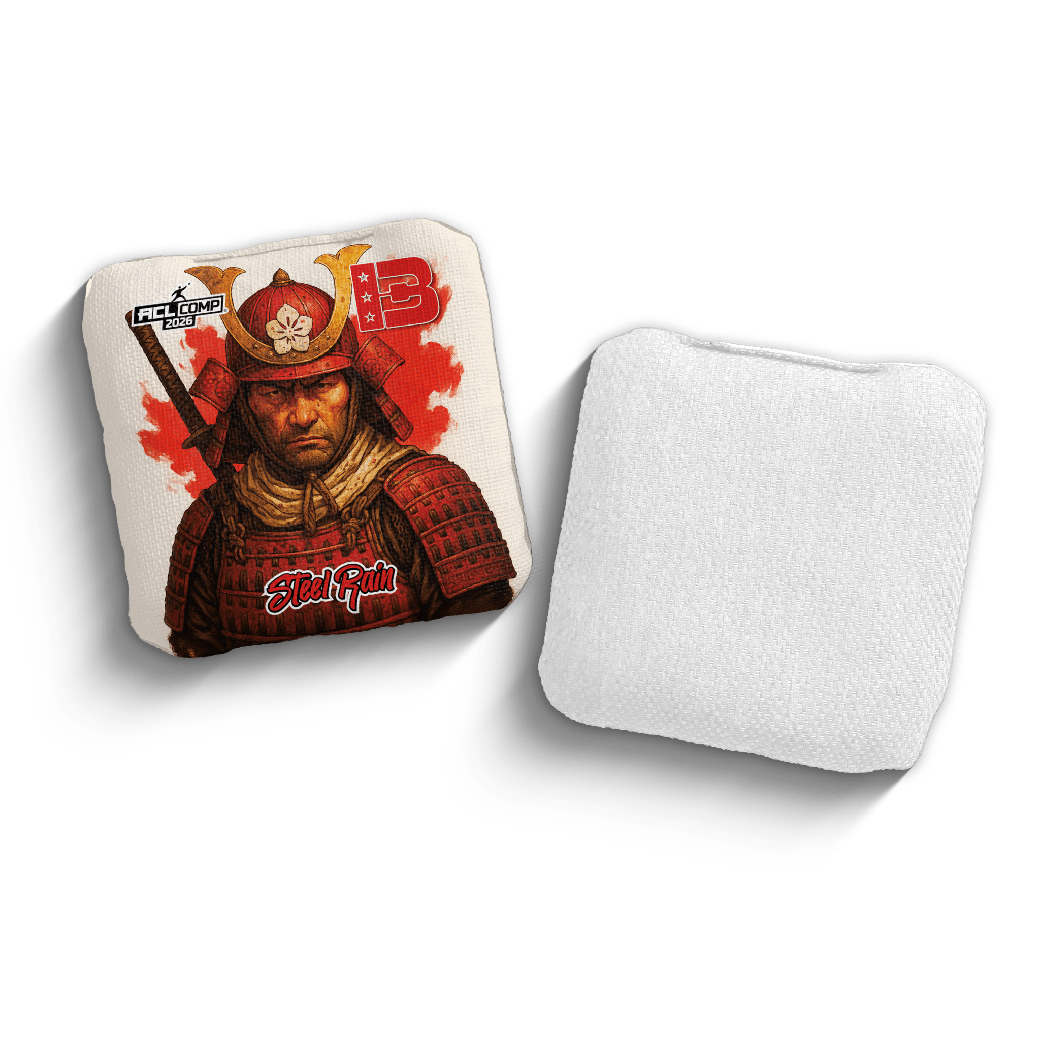 2026 Brotherhood Cornhole Steel Rain Samurai Edition ACL Comp Stamped Cornhole Bags - Brotherhood Cornhole