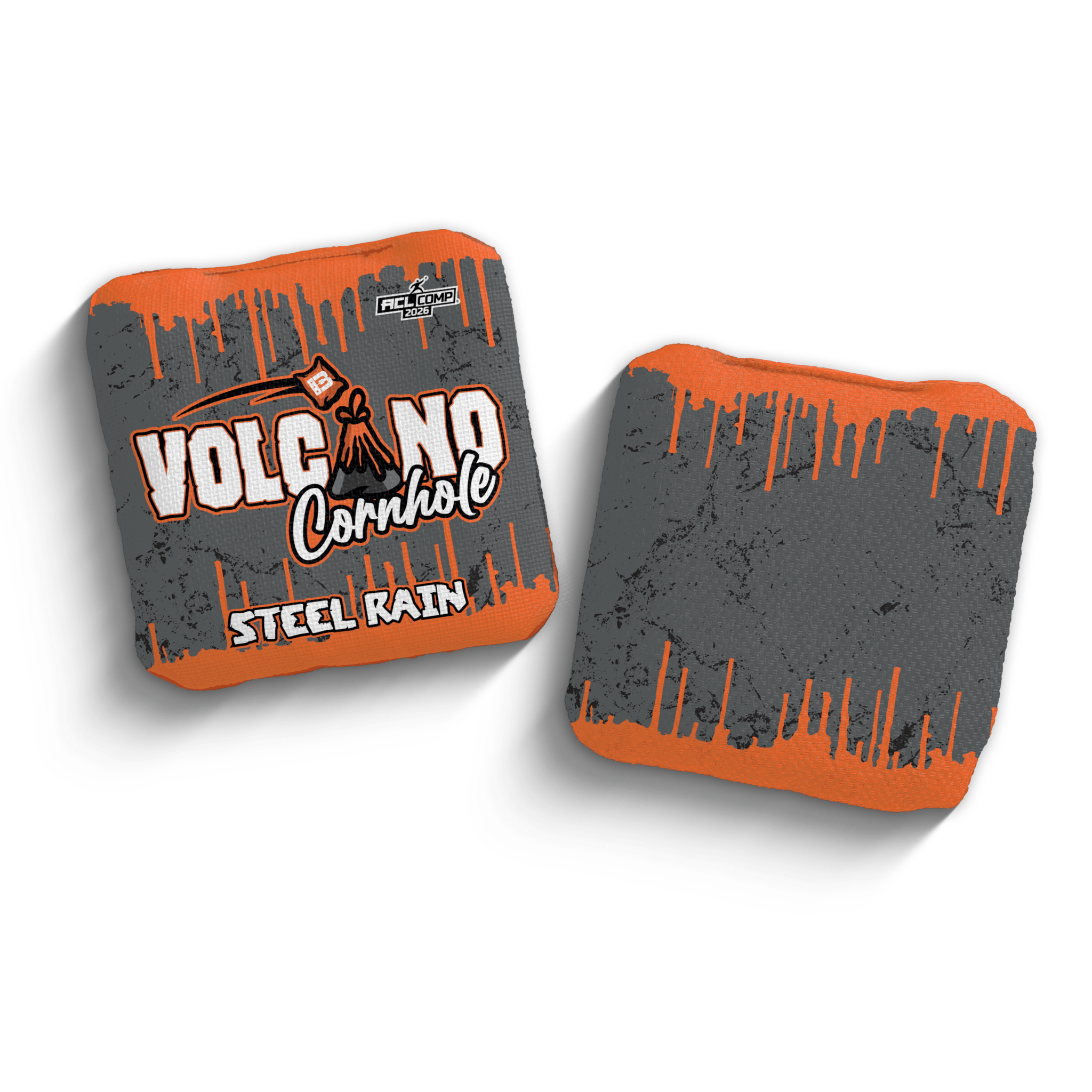 2026 Brotherhood Cornhole Steel Rain Volcano Cornhole Collaboration ACL Pro Stamped Cornhole Bags - Brotherhood Cornhole