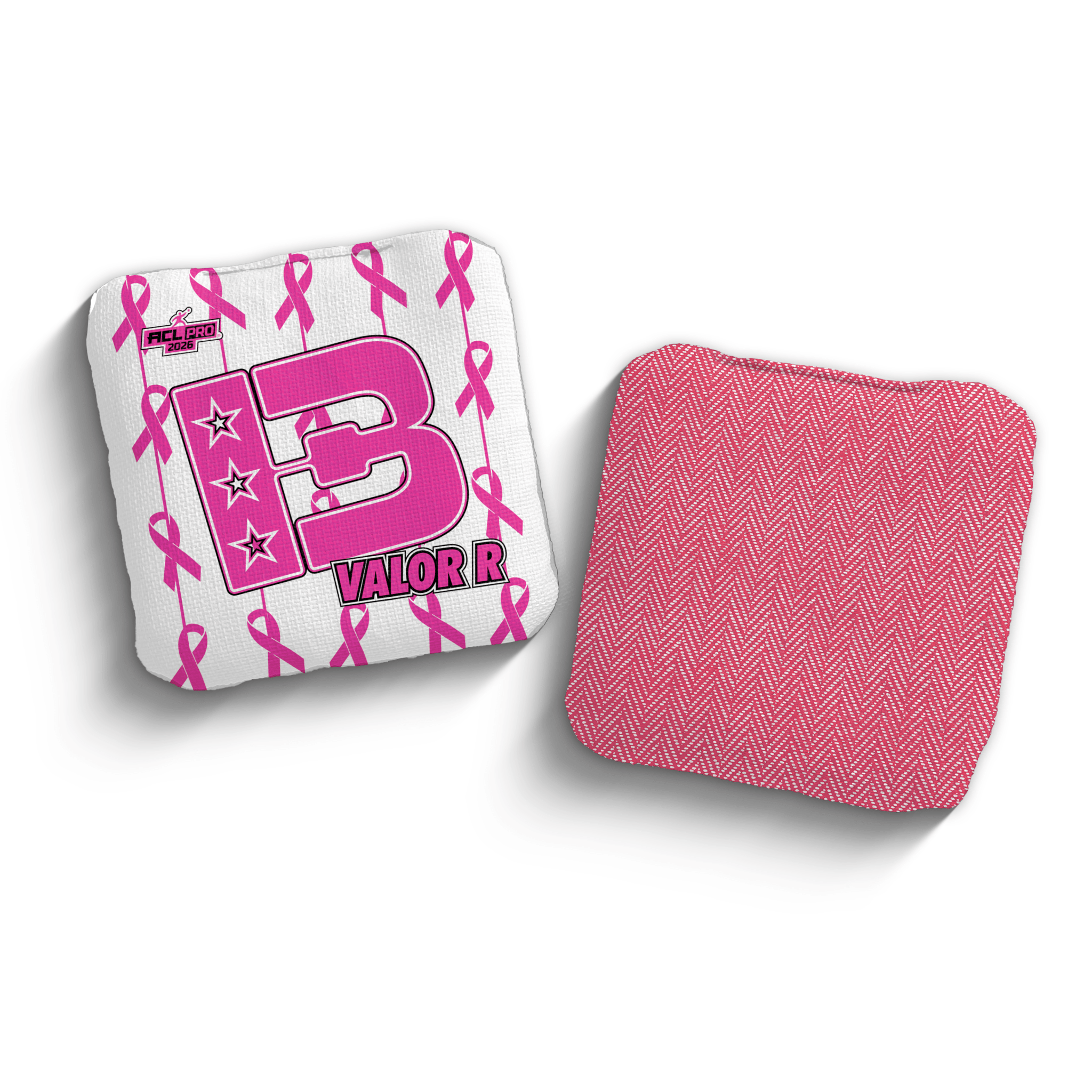 2026 Brotherhood Cornhole Valor Breast Cancer Awareness TV Edition ACL Pro Stamped Cornhole Bags - Brotherhood Cornhole