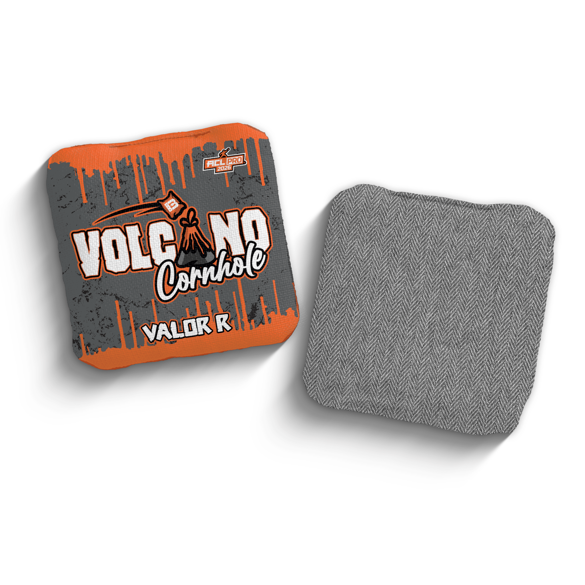2026 Brotherhood Cornhole Valor Volcano Cornhole Collaboration ACL Pro Stamped Cornhole Bags - Brotherhood Cornhole