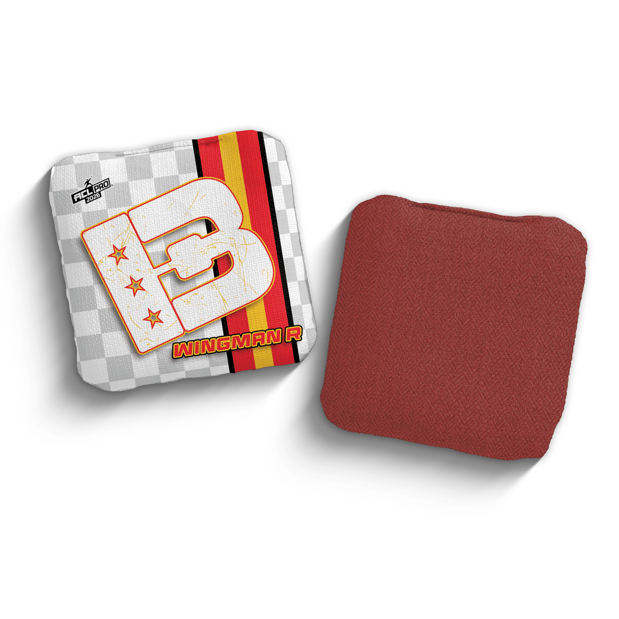 2026 Brotherhood Cornhole Wingman Checkered Edition ACL Pro Stamped Cornhole Bags - Brotherhood Cornhole