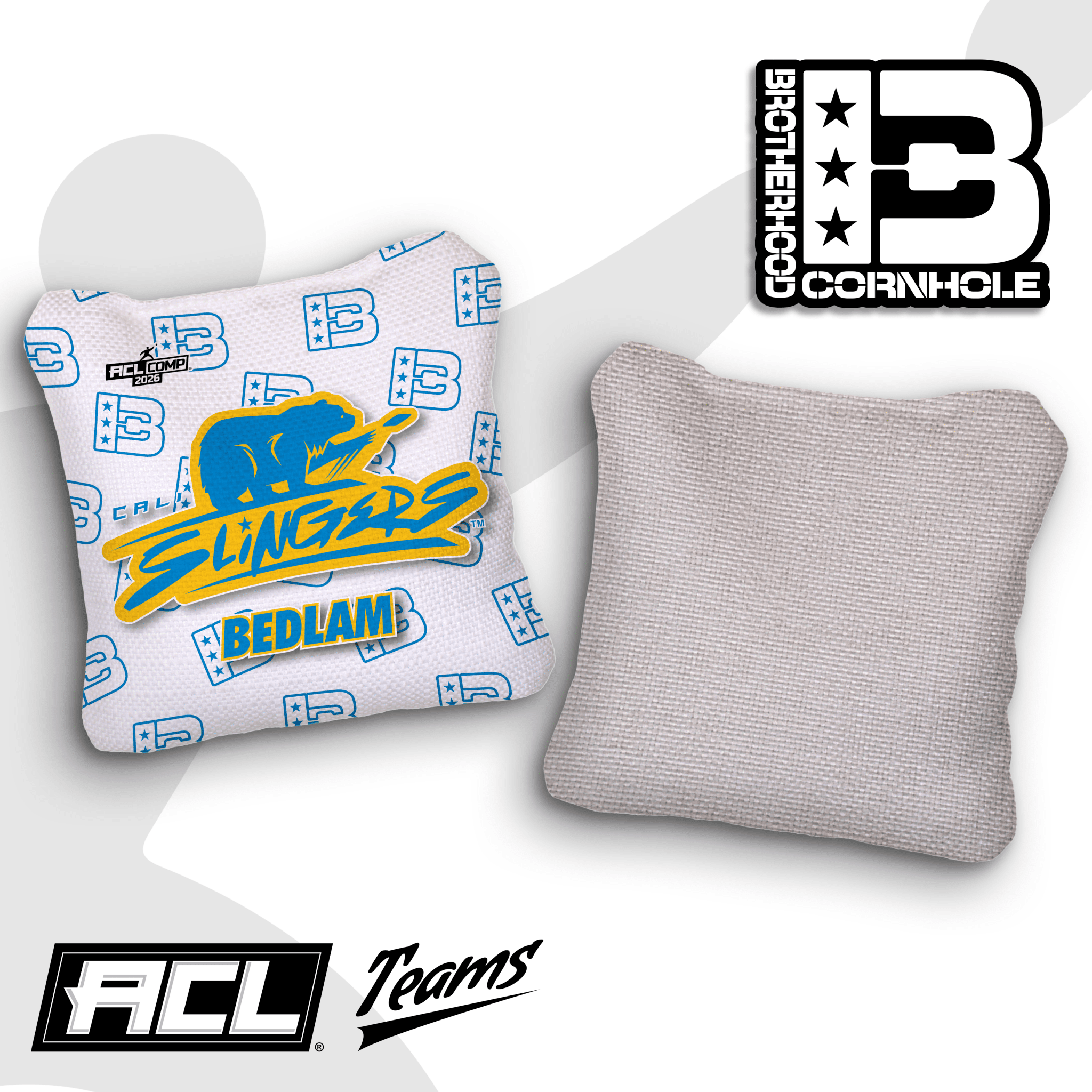 2026 Cali Slingers Pro Team Bedlam Cornhole Bags – ACL Comp Stamped - Brotherhood Cornhole