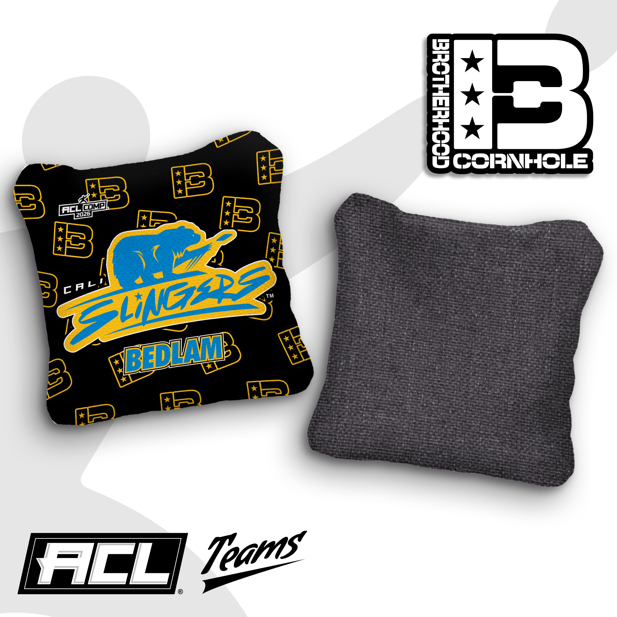 2026 Cali Slingers Pro Team Bedlam Cornhole Bags – ACL Comp Stamped - Brotherhood Cornhole