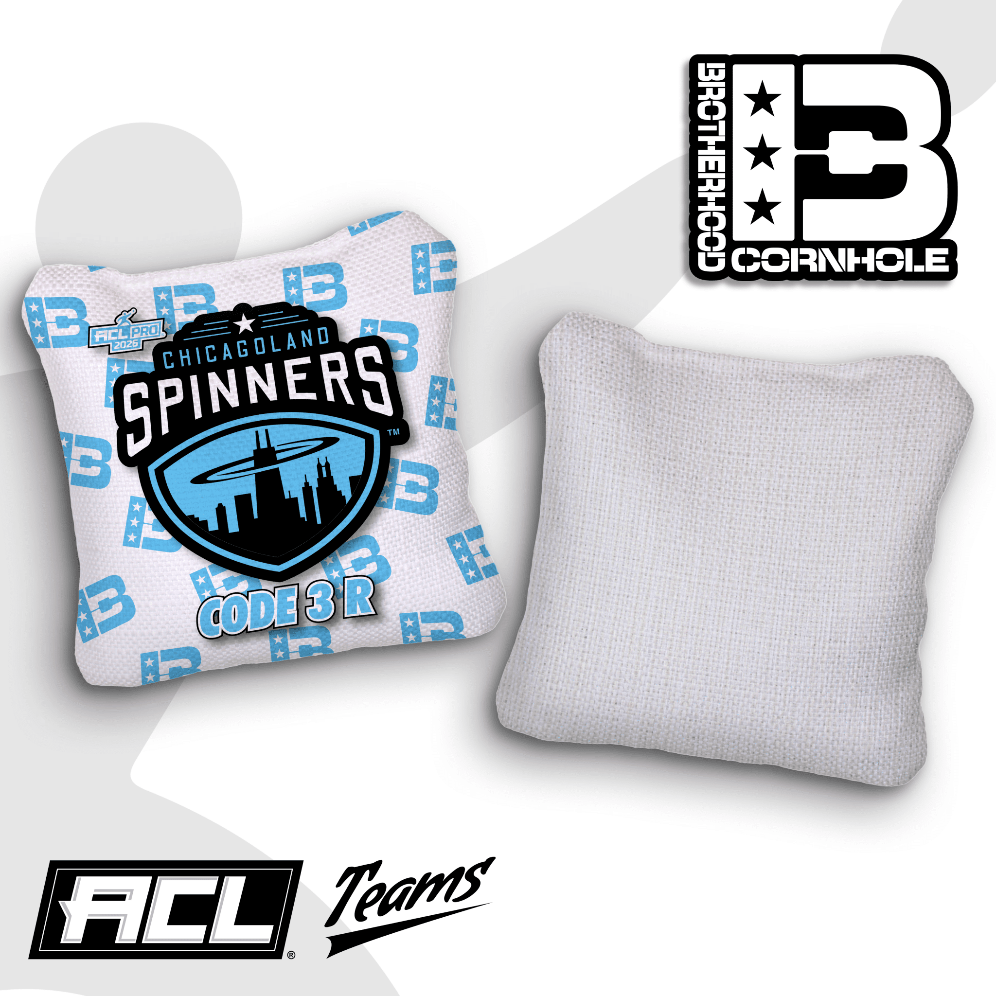 2026 Chicagoland Spinners Pro Team Code 3 Cornhole Bags – ACL Pro Stamped - Brotherhood Cornhole