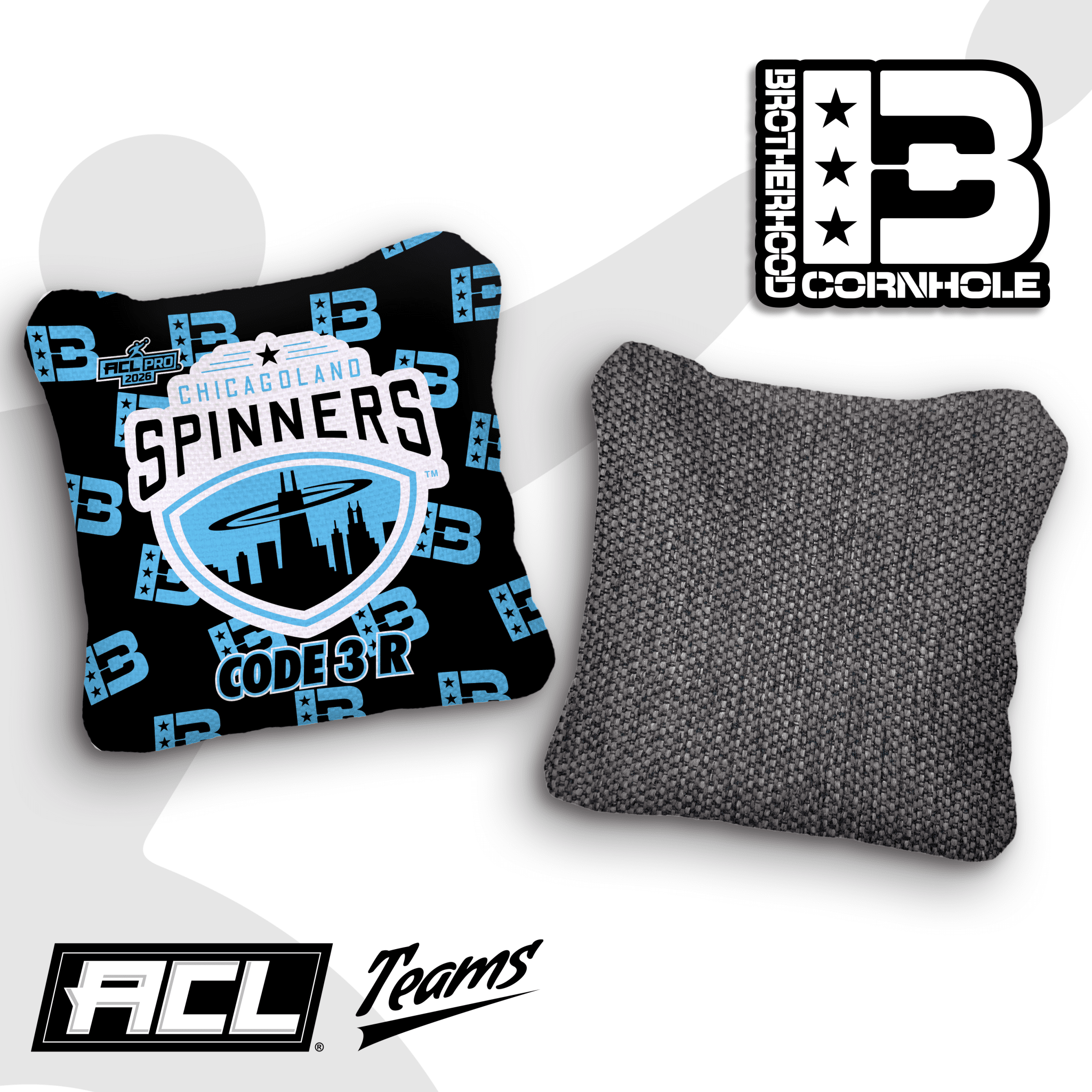 2026 Chicagoland Spinners Pro Team Code 3 Cornhole Bags – ACL Pro Stamped - Brotherhood Cornhole