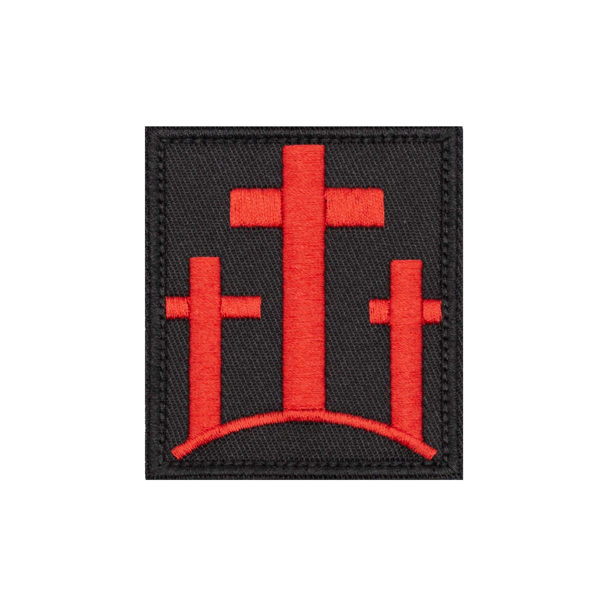 "3 Crosses" Embroidered Velcro Patch - Brotherhood Cornhole