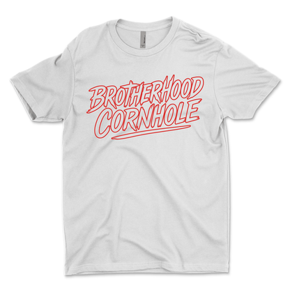 Men's Brotherhood Cornhole Ink Red T-Shirt