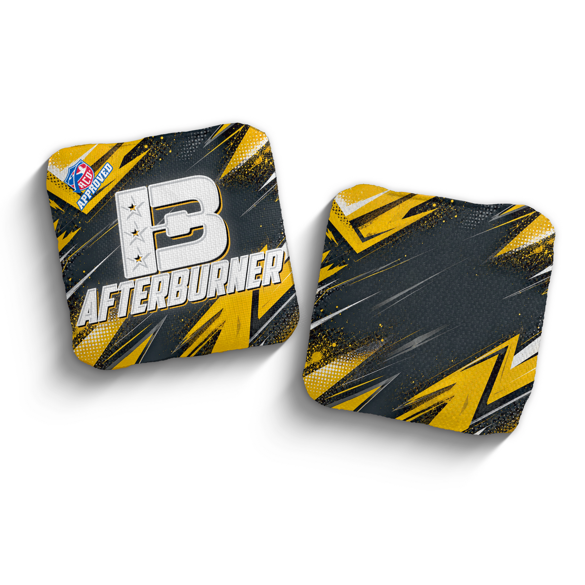 Afterburner Go Go Gold ACO Stamped cornhole bags