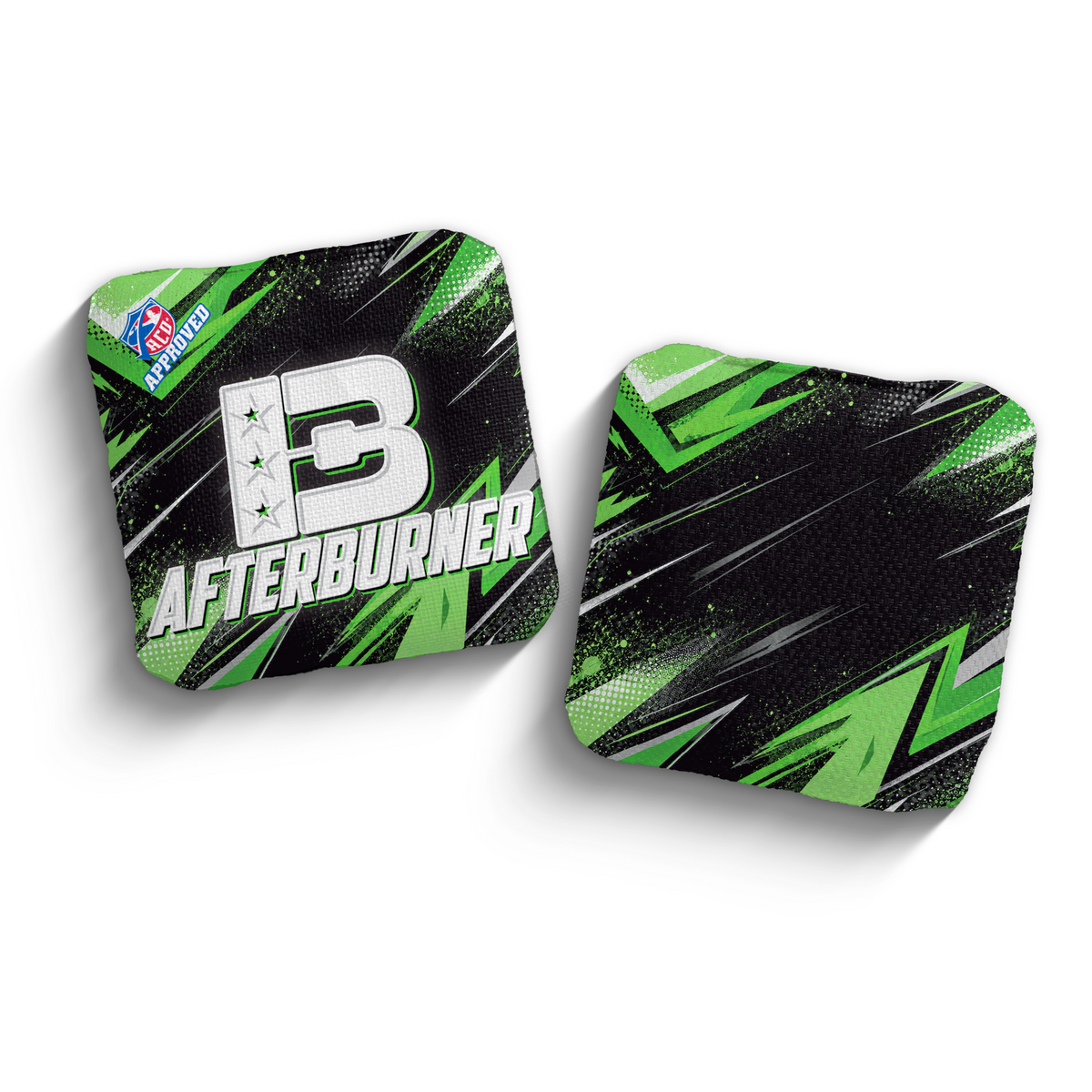Afterburner Go Go Green ACO Stamped cornhole bags
