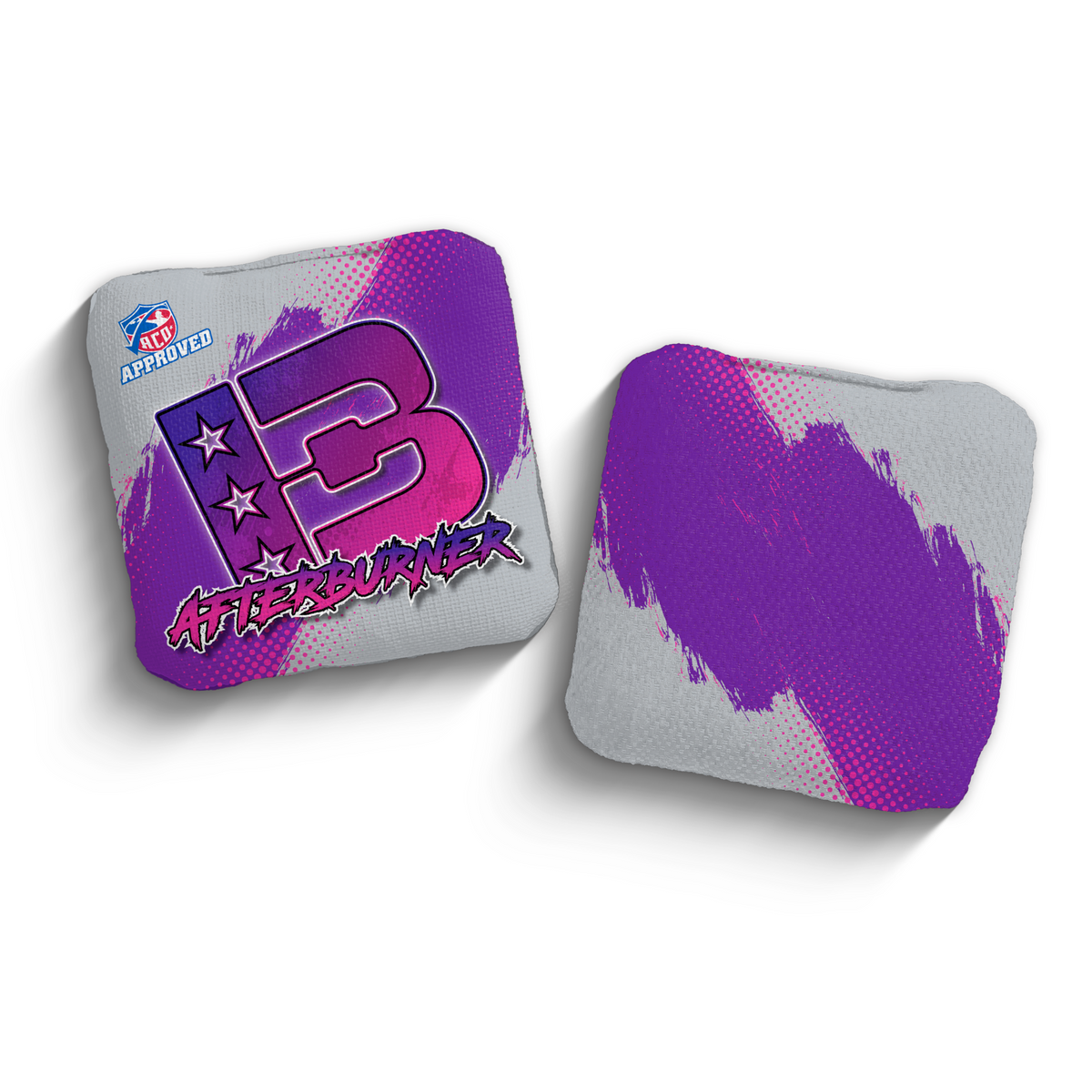 Afterburner Grunge Gradient GRA-PUR ACO Stamped cornhole bags