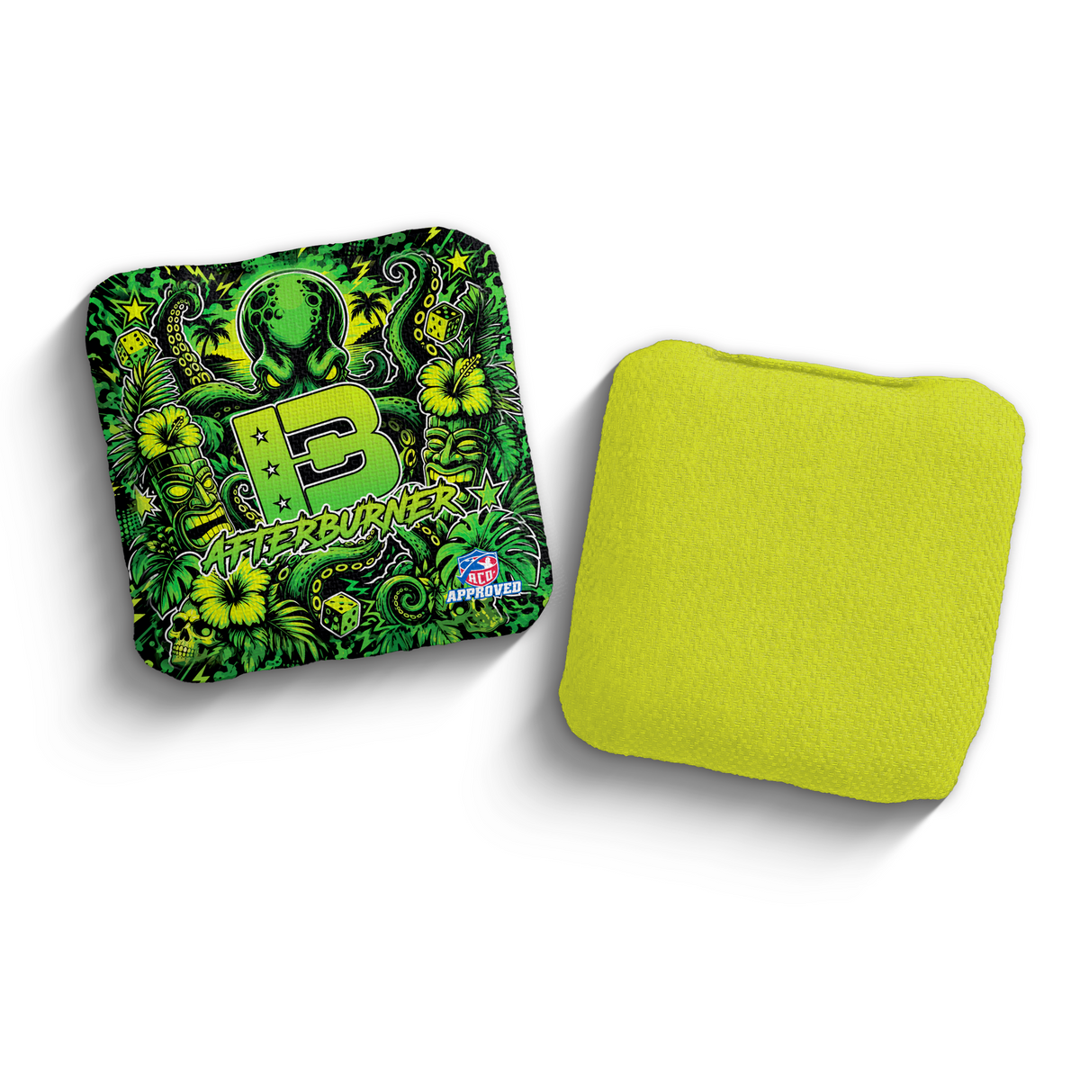 2027 Brotherhood Cornhole Afterburner Tiki Takeover Edition ACO Stamped Cornhole Bags - Kraken Cove