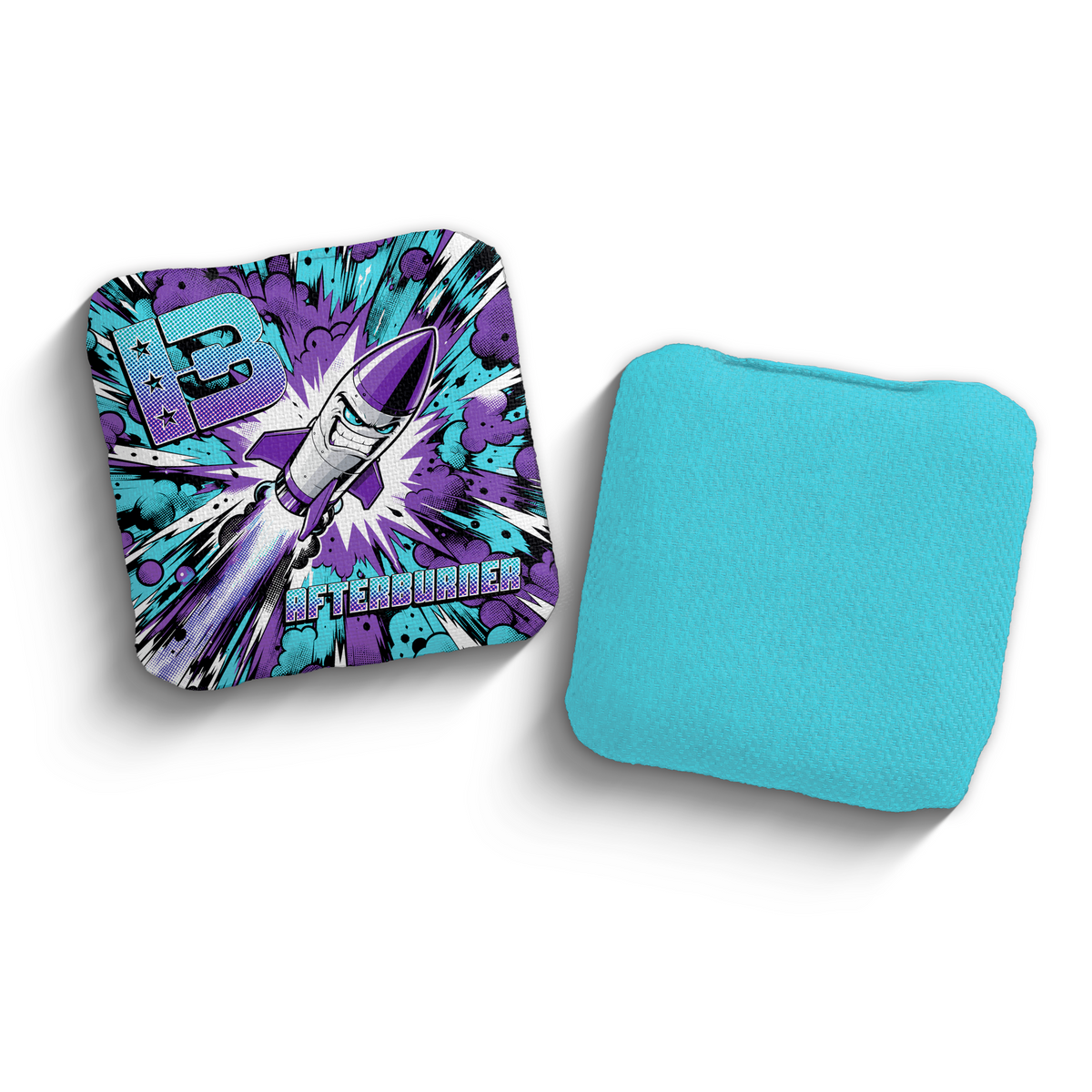 2027 Brotherhood Cornhole Afterburner Piss Missle Edition Cornhole Bags - Aqua