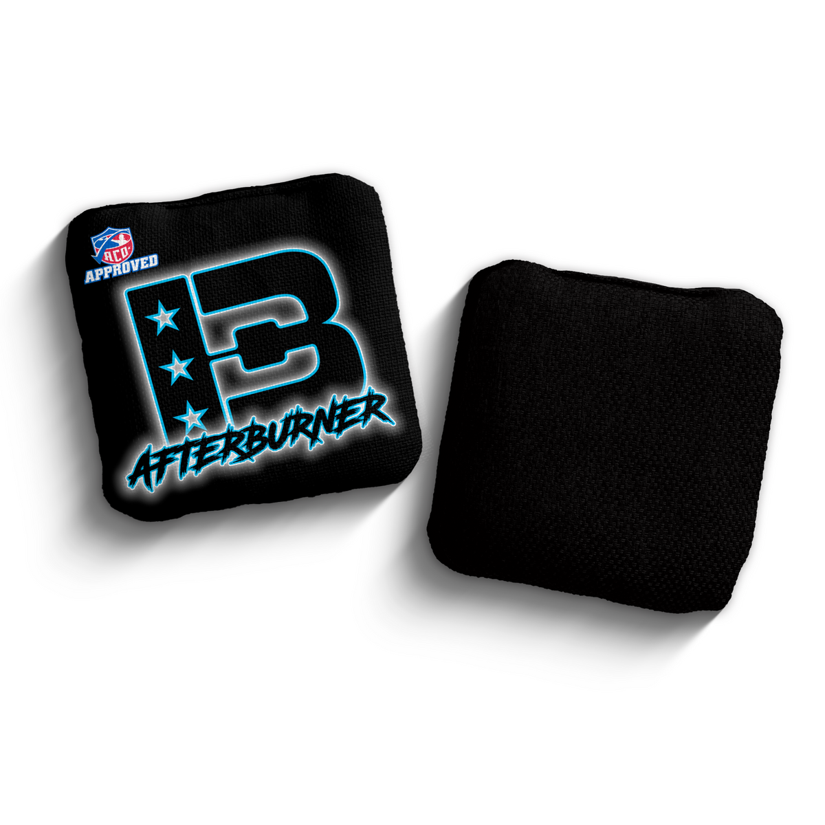 Afterburner Outline BLK-BLU ACO Stamped cornhole bags