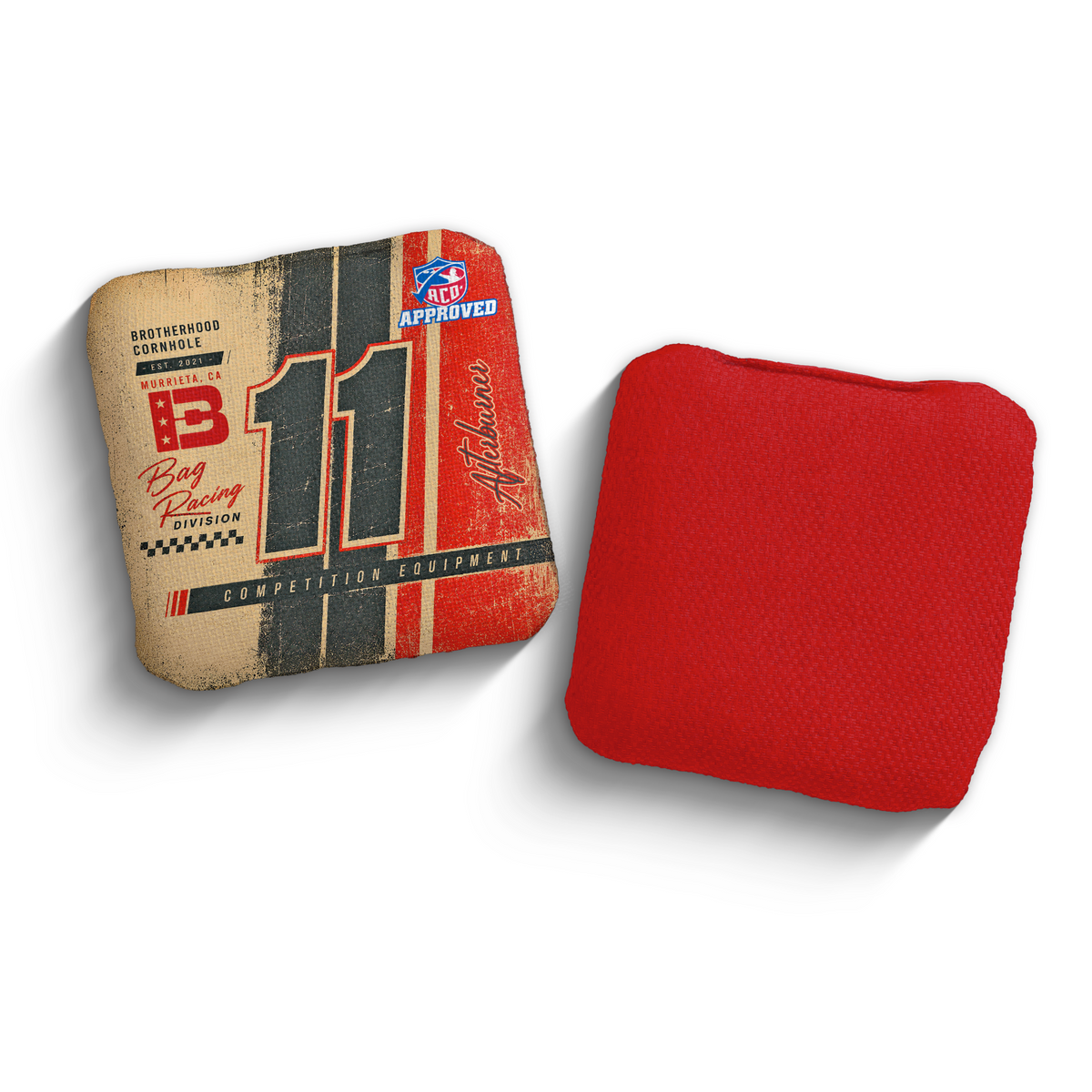 Afterburner Pole Position Red ACO stamped cornhole bags