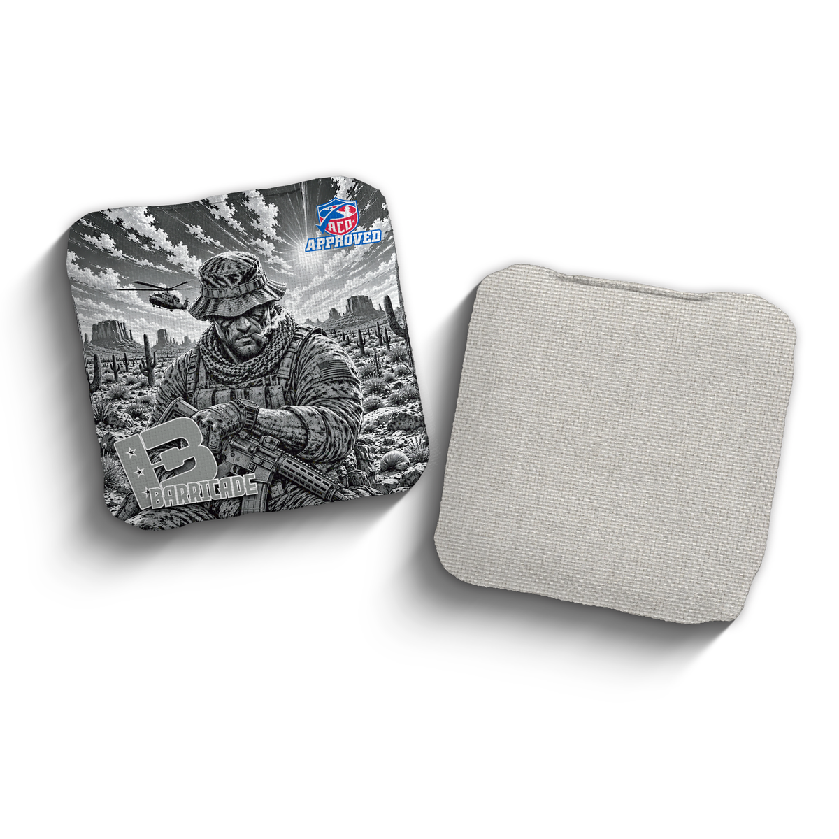 2027 Brotherhood Cornhole Barricade Recon Edition ACO Stamped Cornhole Bags - Boonie Badlands