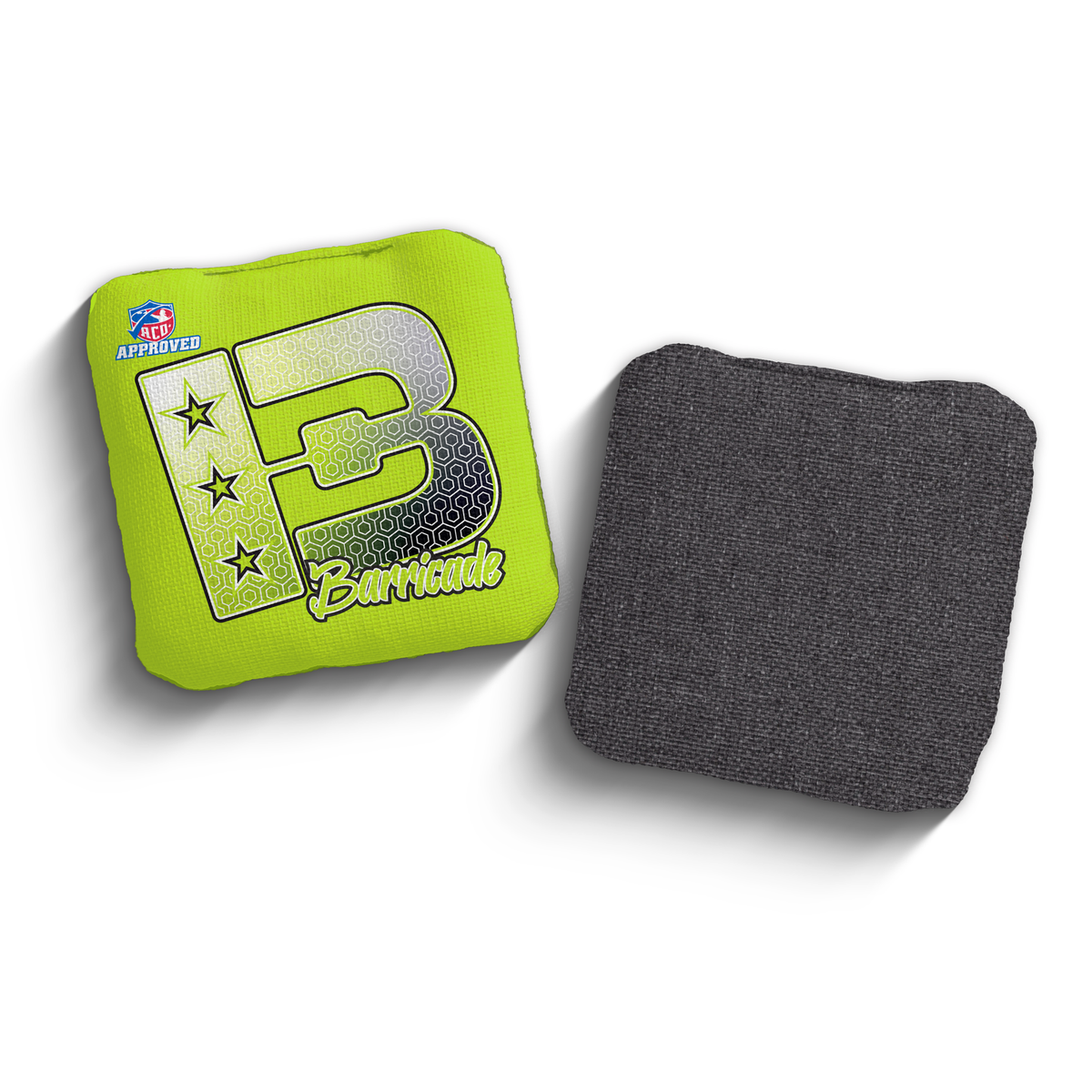 2027 Brotherhood Cornhole Barricade Hexagon Edition ACO Stamped Cornhole Bags - Lime