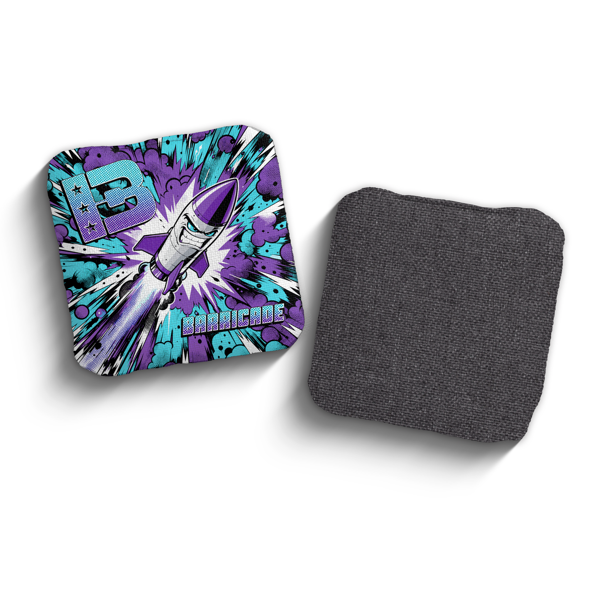 2027 Brotherhood Cornhole Barricade Piss Missle Edition Cornhole Bags - Aqua