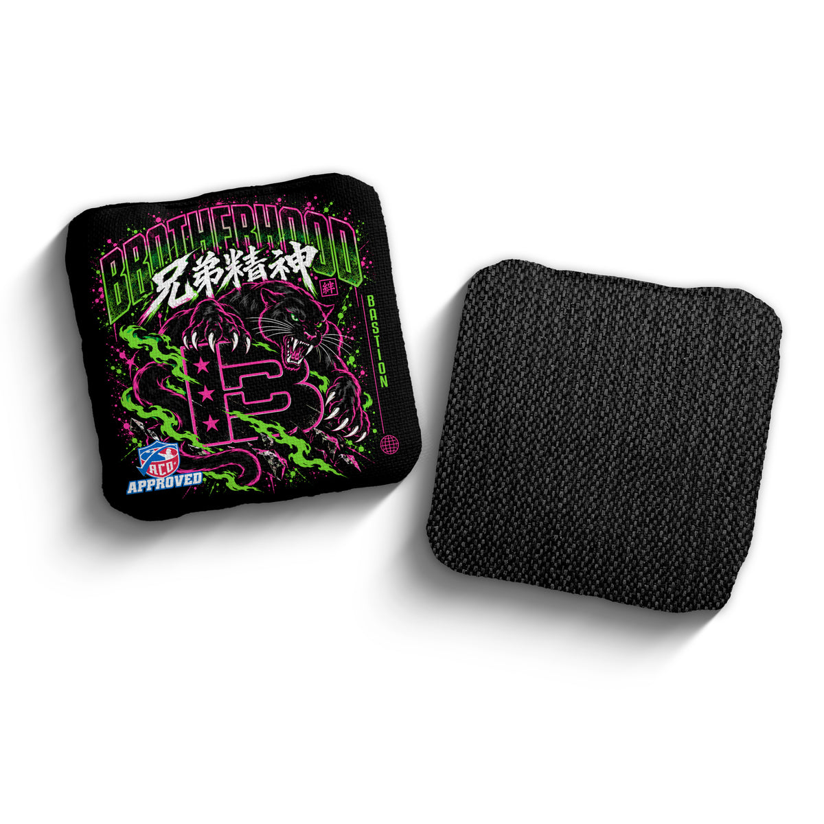 Brotherhood Cornhole Bastion Different Breed panther design cornhole bags