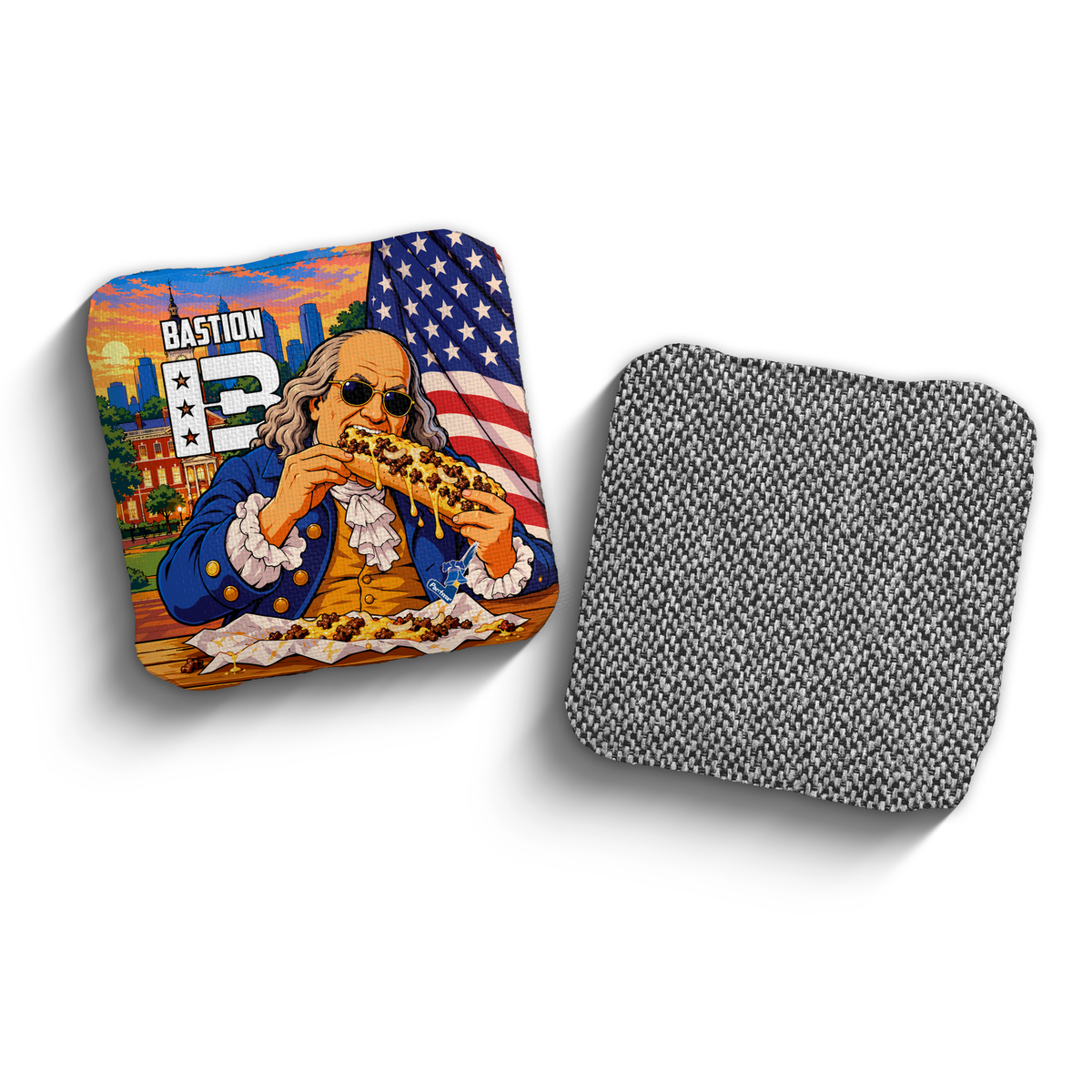 Bastion Benjamin Franklin Edition PCA Stamped cornhole bags