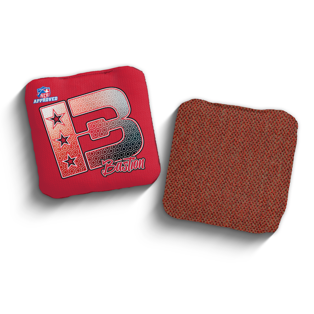 2027 Brotherhood Cornhole Bastion Hexagon Edition ACO Stamped Cornhole Bags - Crimson