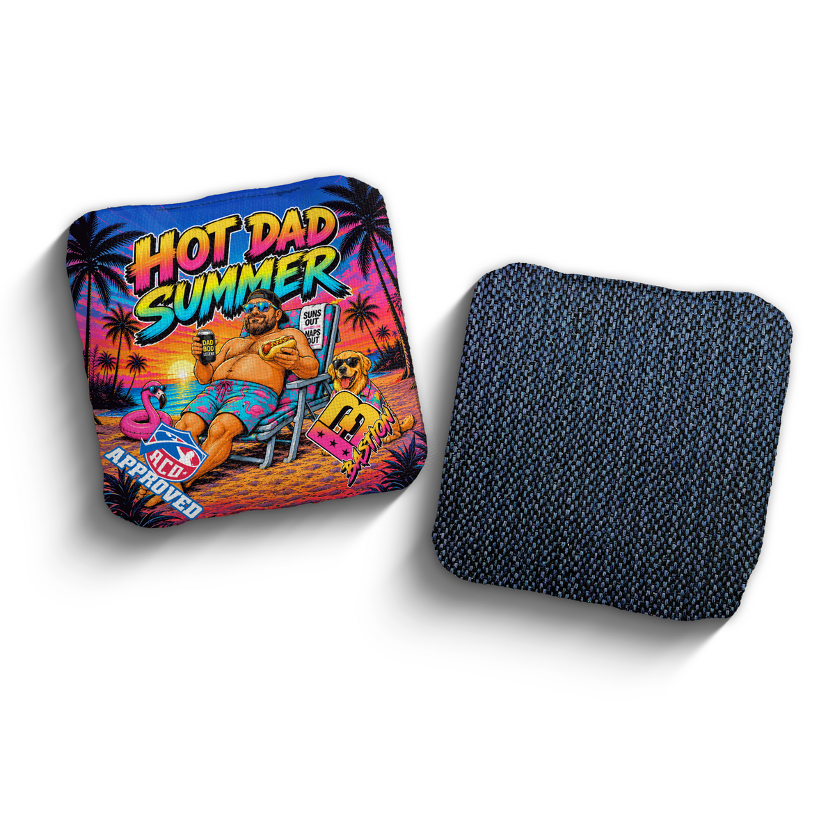 Bastion Hot Dad Summer ACO Stamped cornhole bags