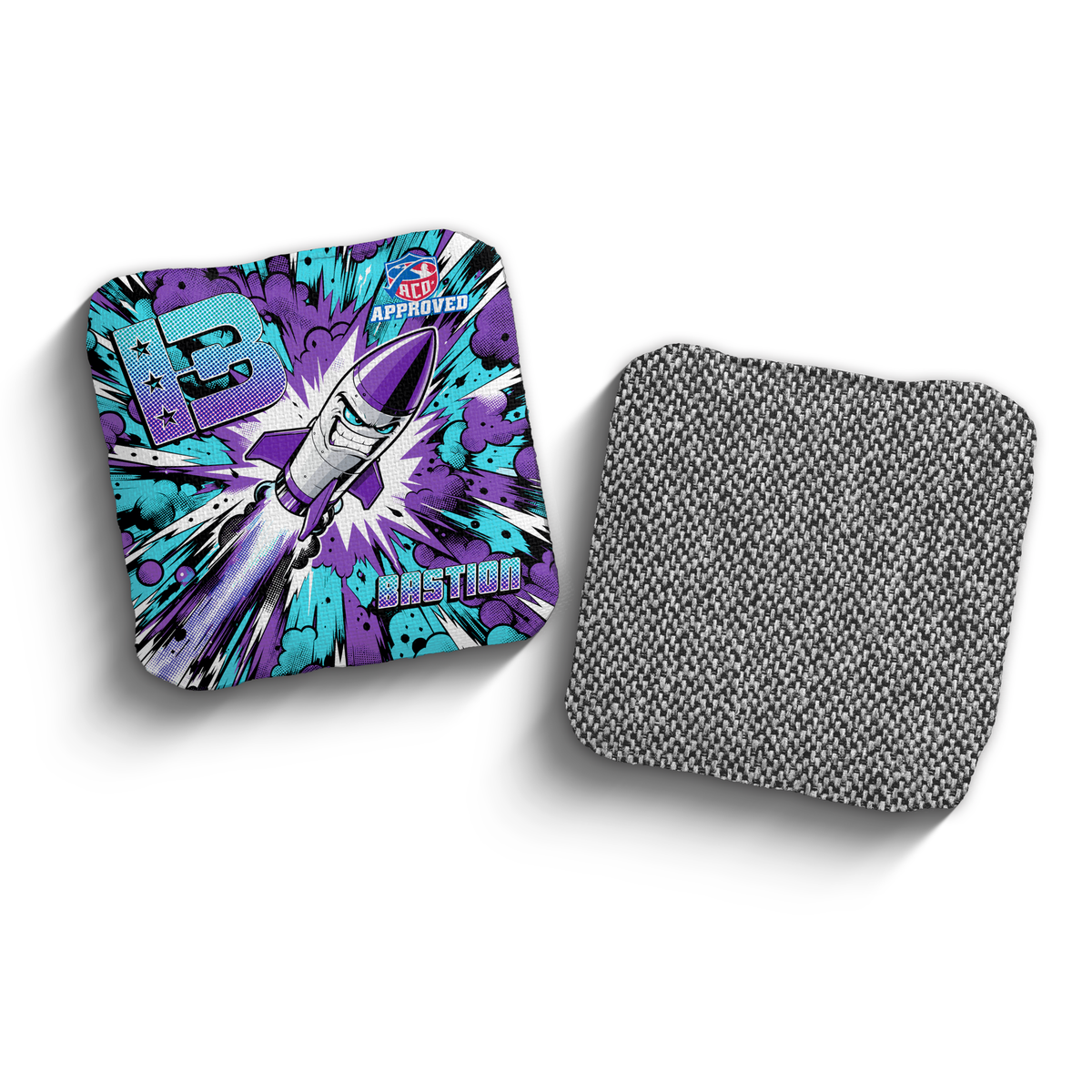 Bastion Piss Missile Edition ACO Stamped cornhole bags - Aqua
