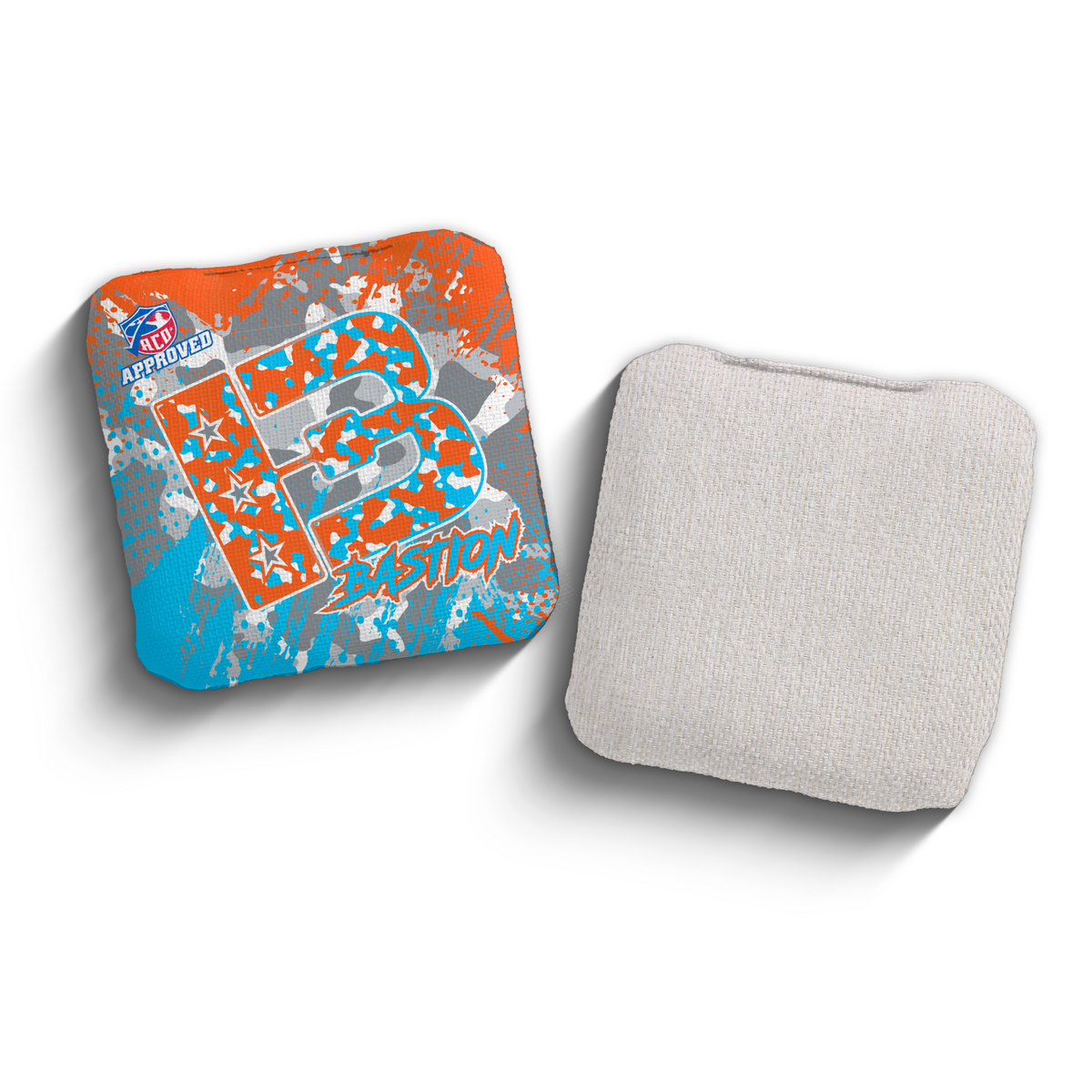Bastion Camo Orange ACO stamped cornhole bags