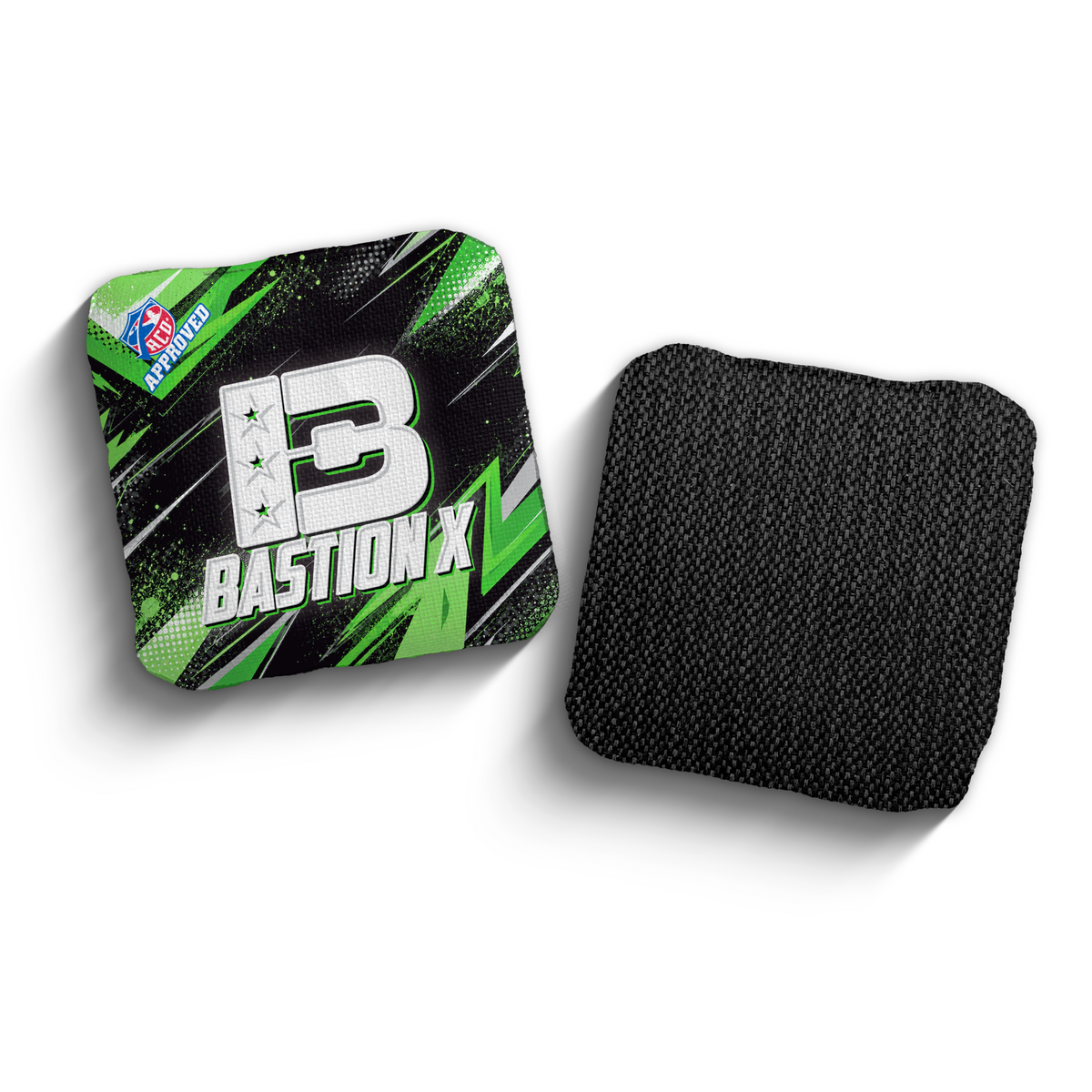 Bastion X Go Go Green ACO Stamped cornhole bags